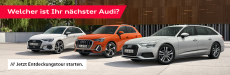 Welcher ist Ihr nächster Audi? Jetzt Entdeckertour starten und Ihren passenden Audi finden!