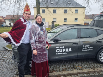 Das Prinzenpaar in Tirschenreuth mit dem CUPRA Formentor von Motor-Nützel