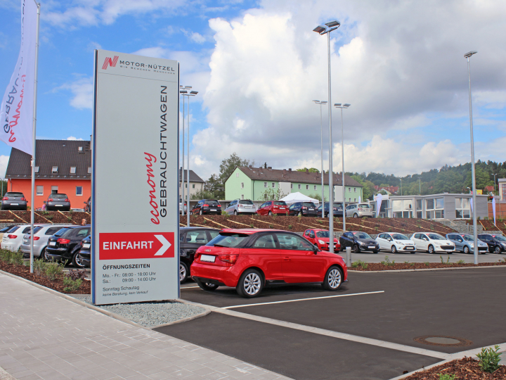 Der neue Gebrauchtwagenplatz in Pegnitz