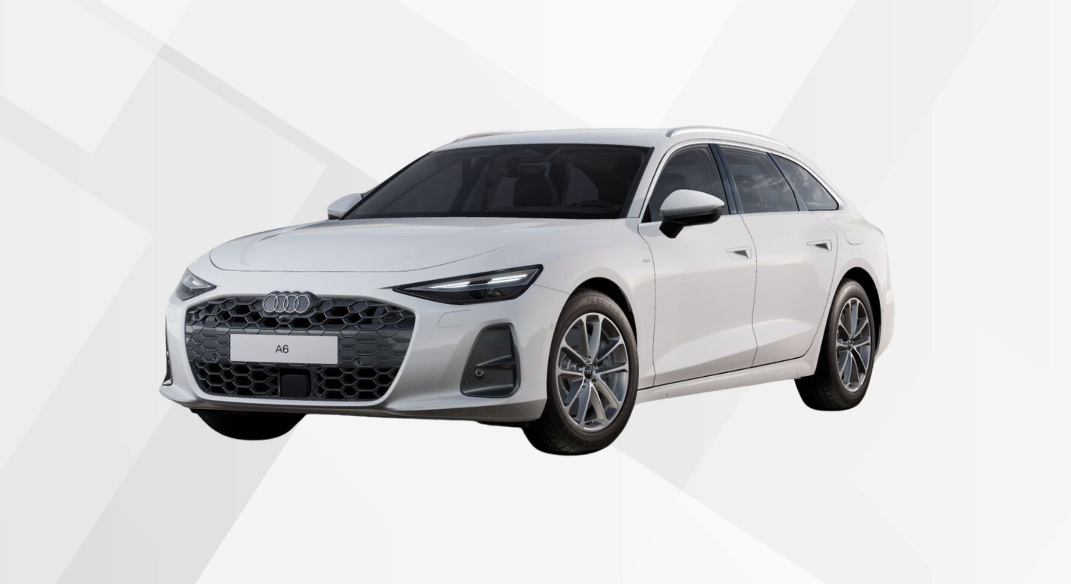 Audi A6 Avant e-hybrid in der Farbe Arkonaweiß