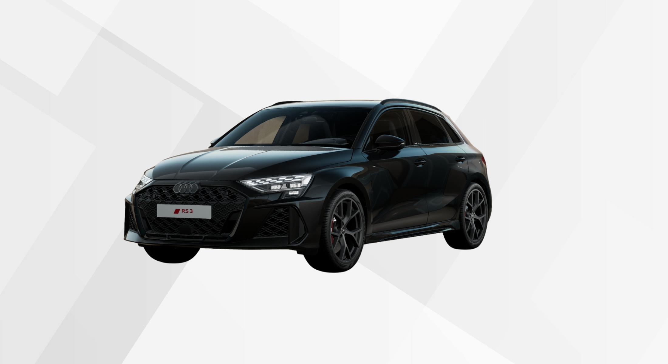 Der Audi RS3 Sportback in der Farbe Mythosschwarz Metallic