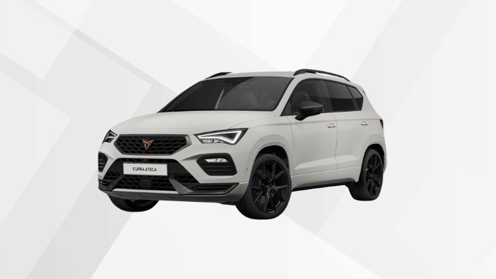 Der CUPRA Ateca VZ in der Farbe Bila Weiß.