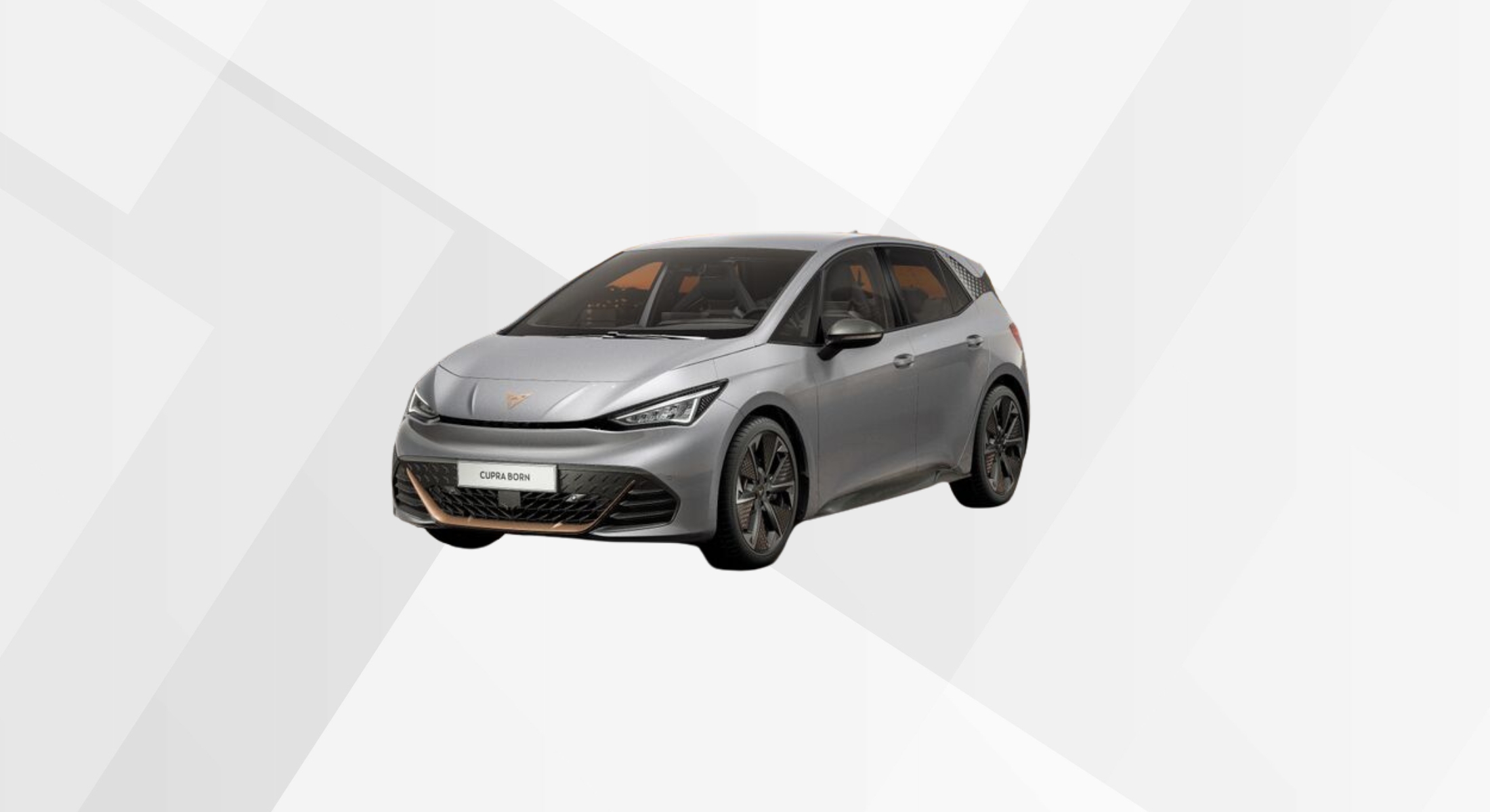 Der CUPRA Born VZ in der Farbe Geyser Silver Metallic.