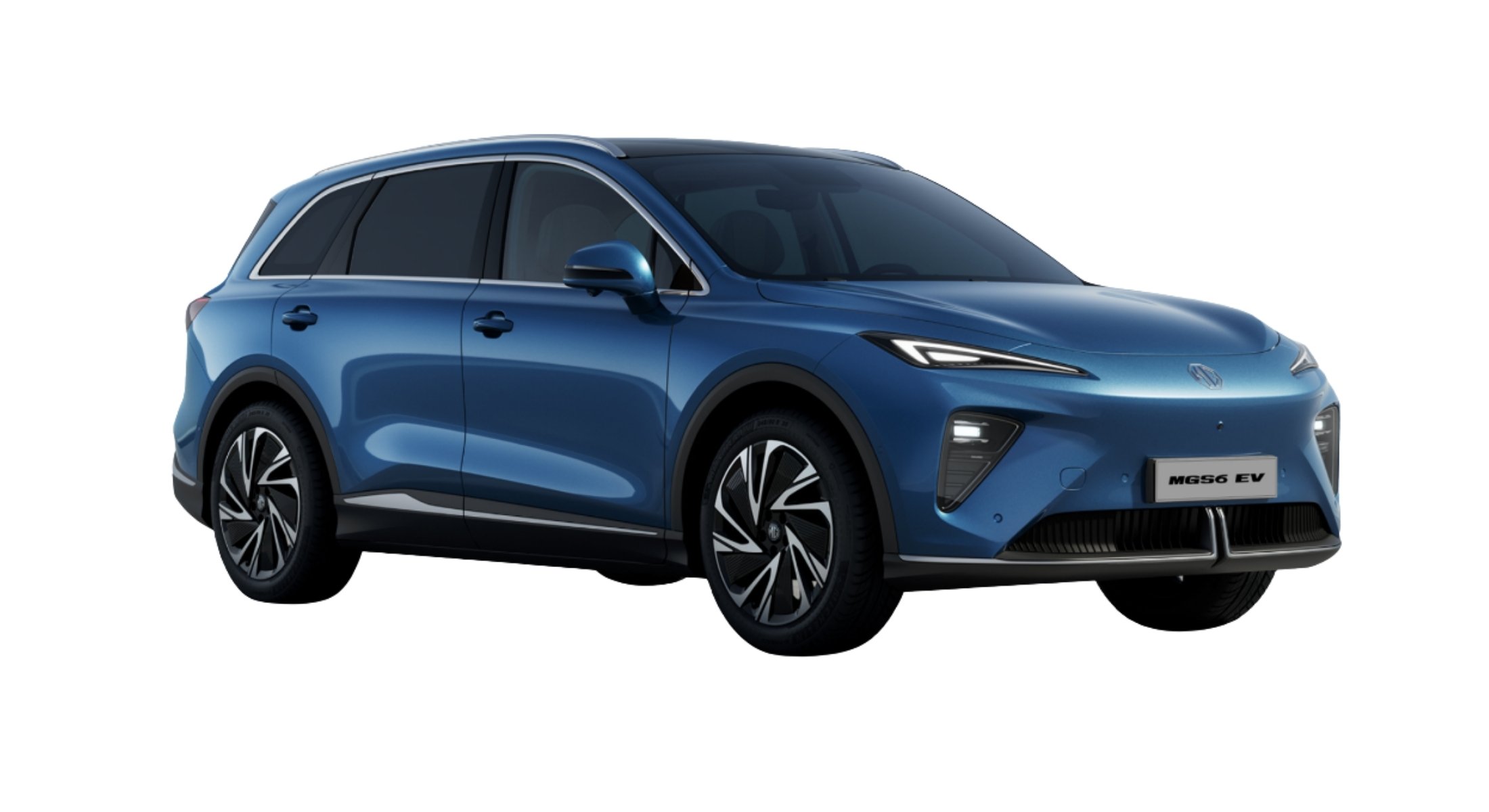 mgs6 ev luxury awd in picadilly blue