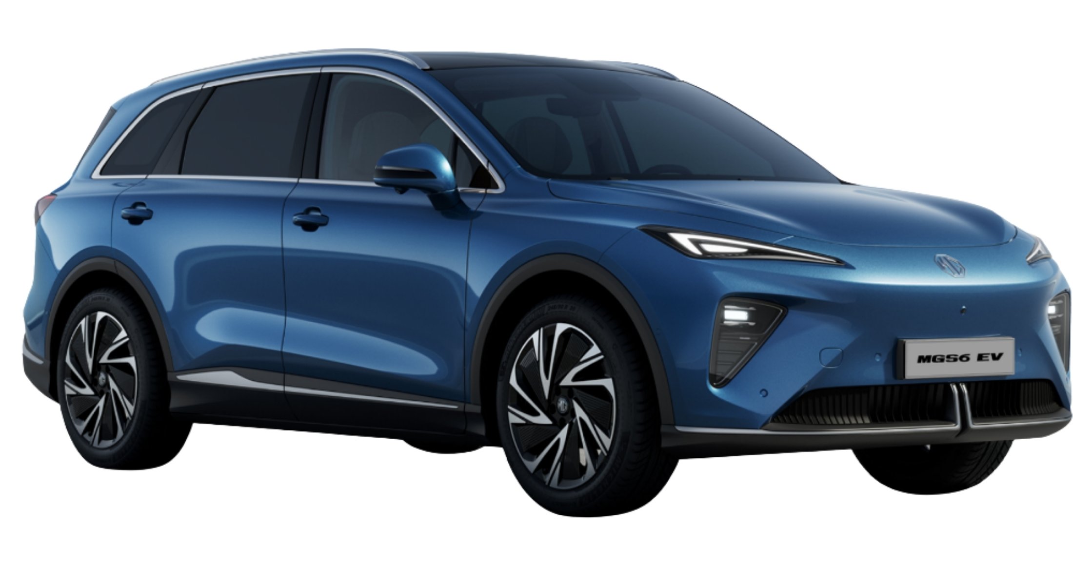mgs6 ev luxury awd in picadilly blue