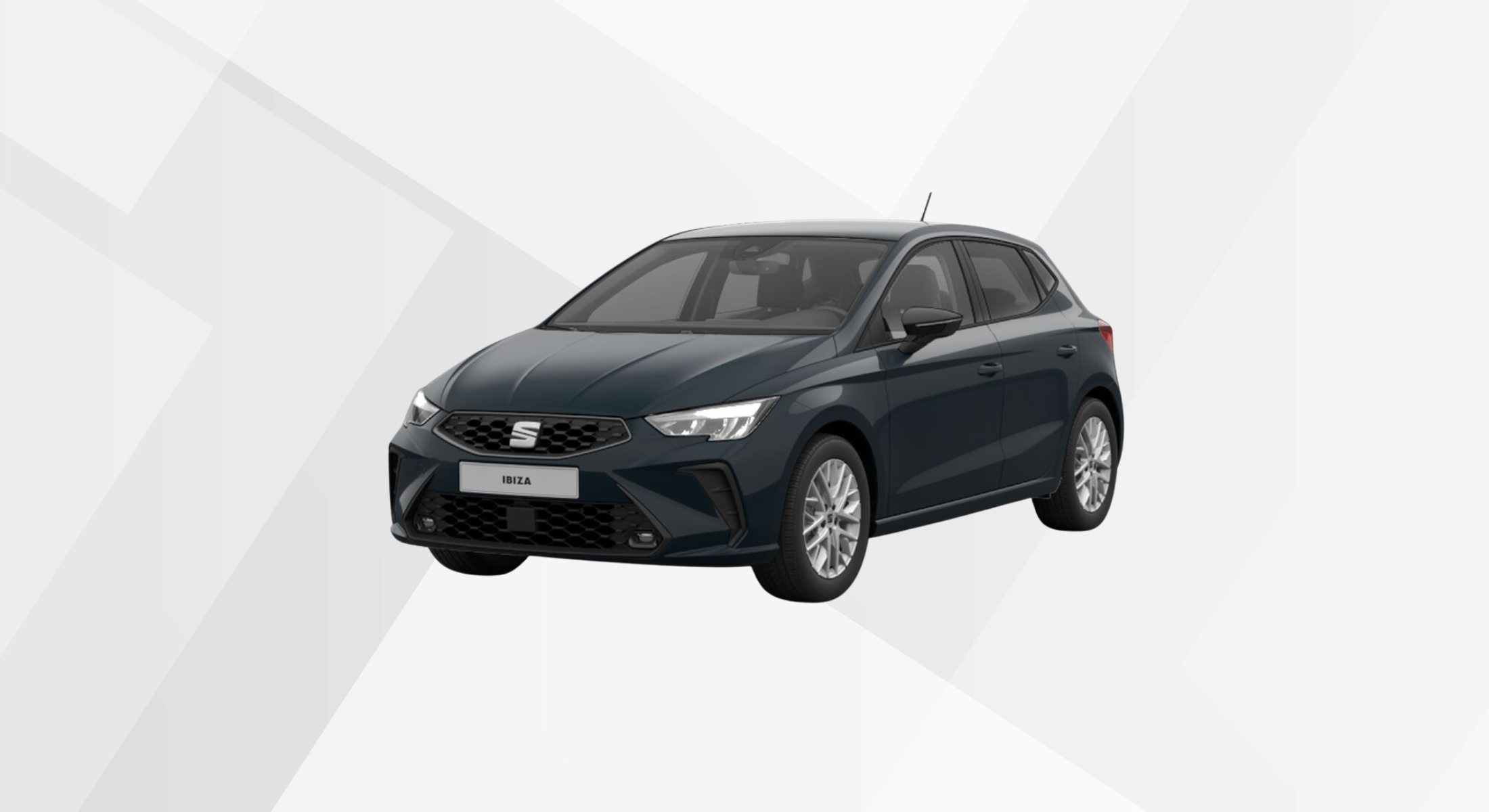 Der SEAT Ibiza FR in der Farbe Fjord Blau.