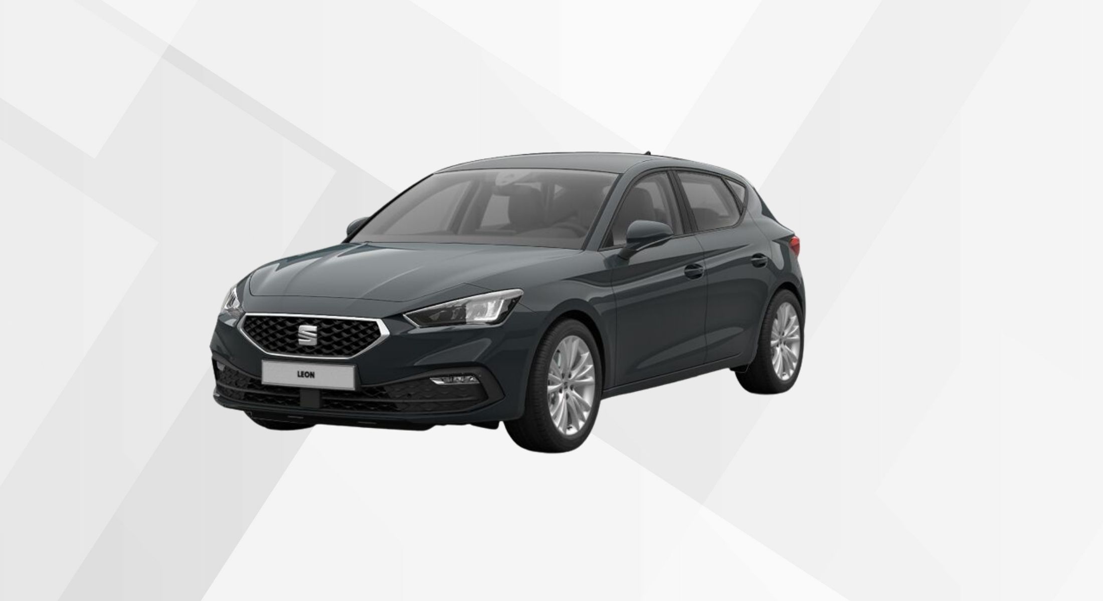 Der SEAT Leon in der Farbe Fjordblau.