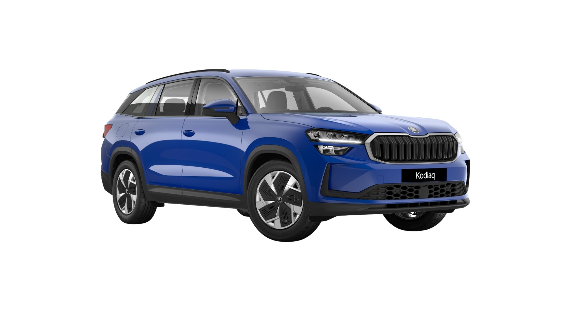Der Skoda Kodiaq Selection in der Farbe Energy-Blau.