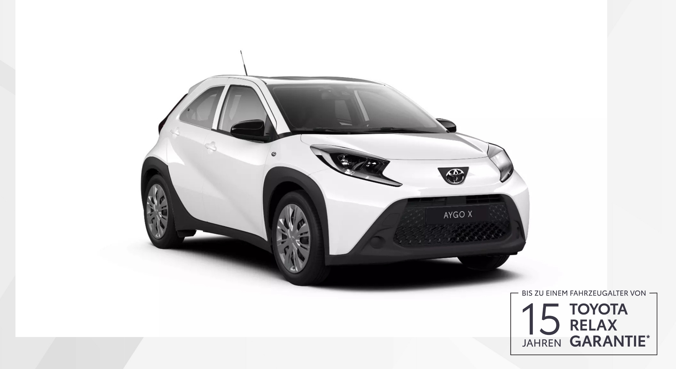 Der Toyota aygo x business edition in weiss