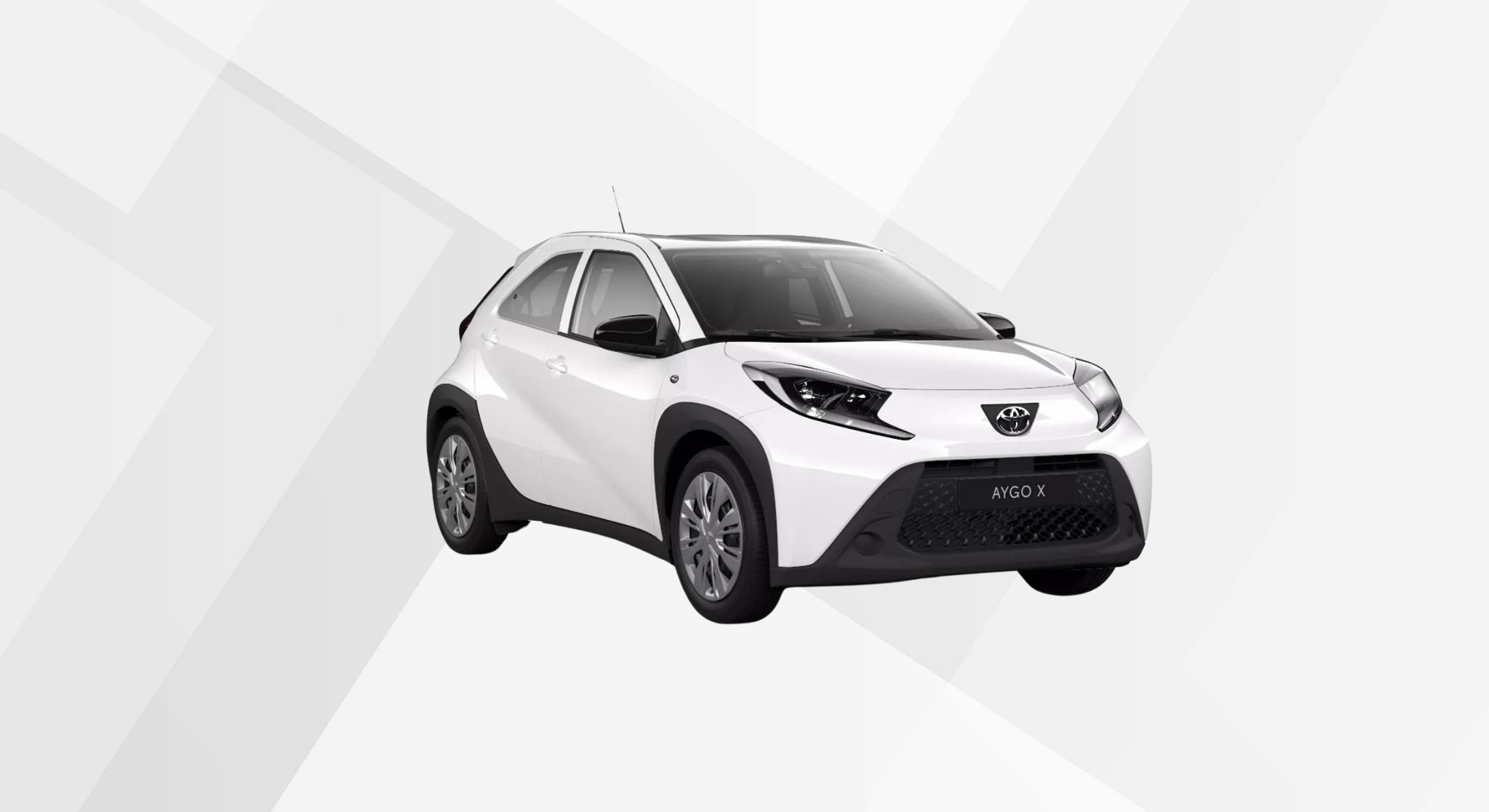 Der Toyota Aygo X Play in schneeweiß.