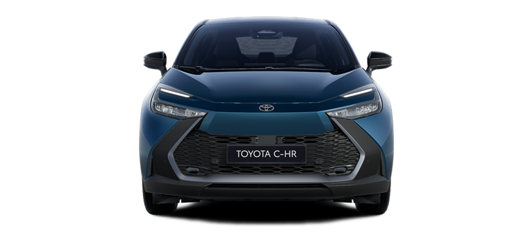 toyota c-hr teal rückansicht