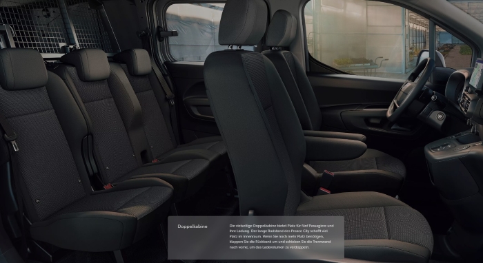 proace city electric duty innenraum