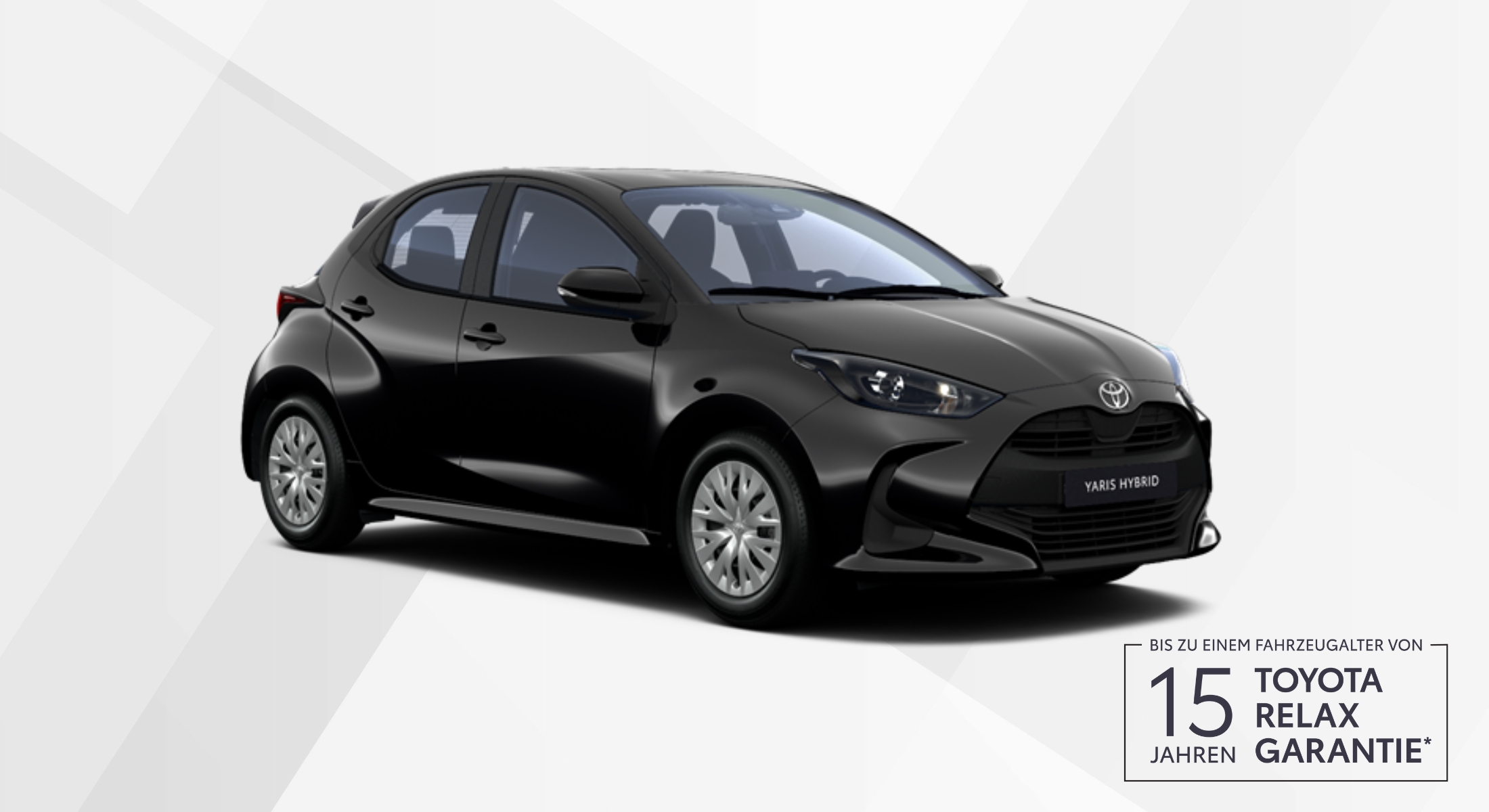 Der Toyota yaris business edition in schwarz