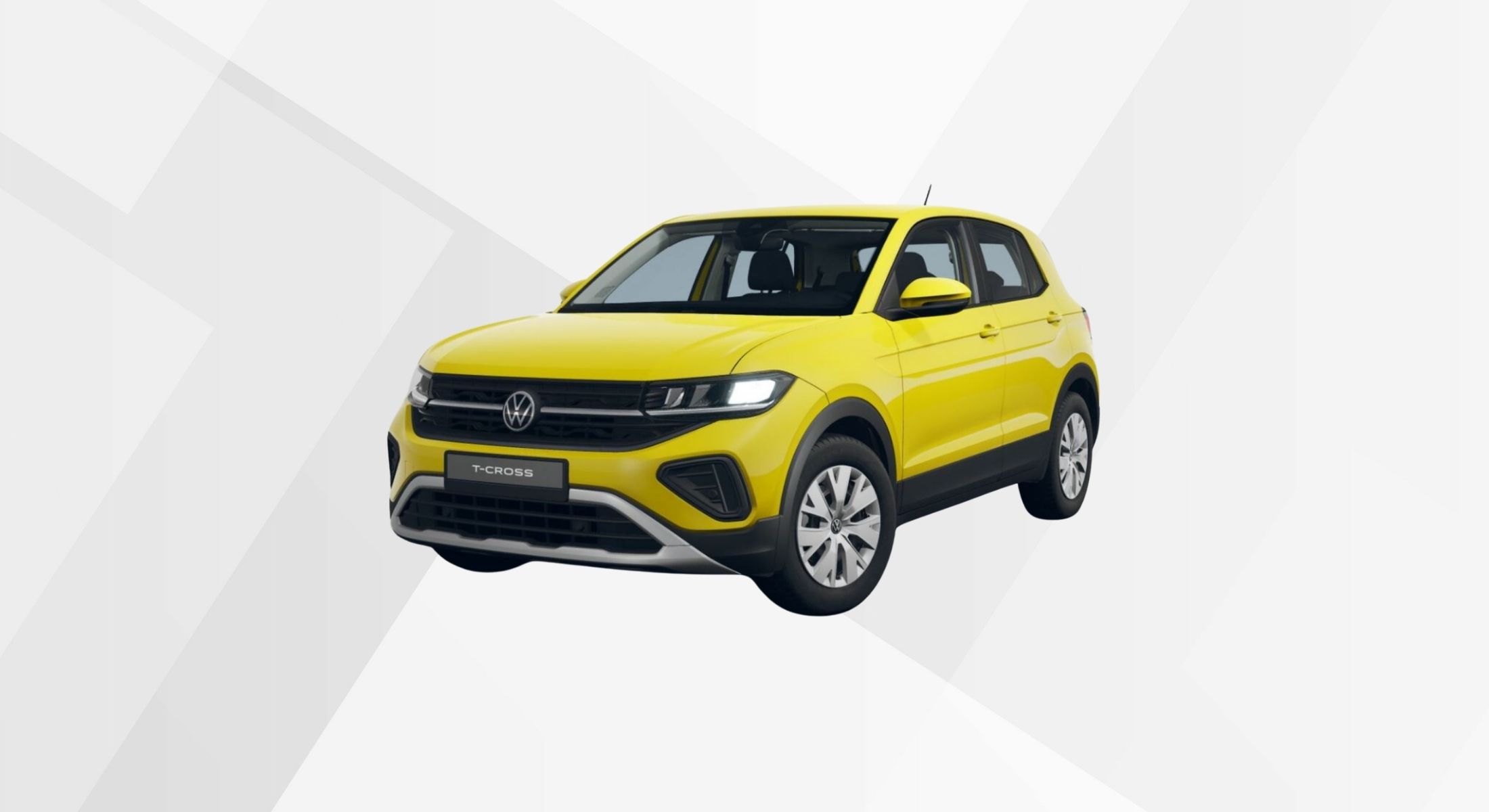 Der VW T-Cross in der Farbe Grape Yellow