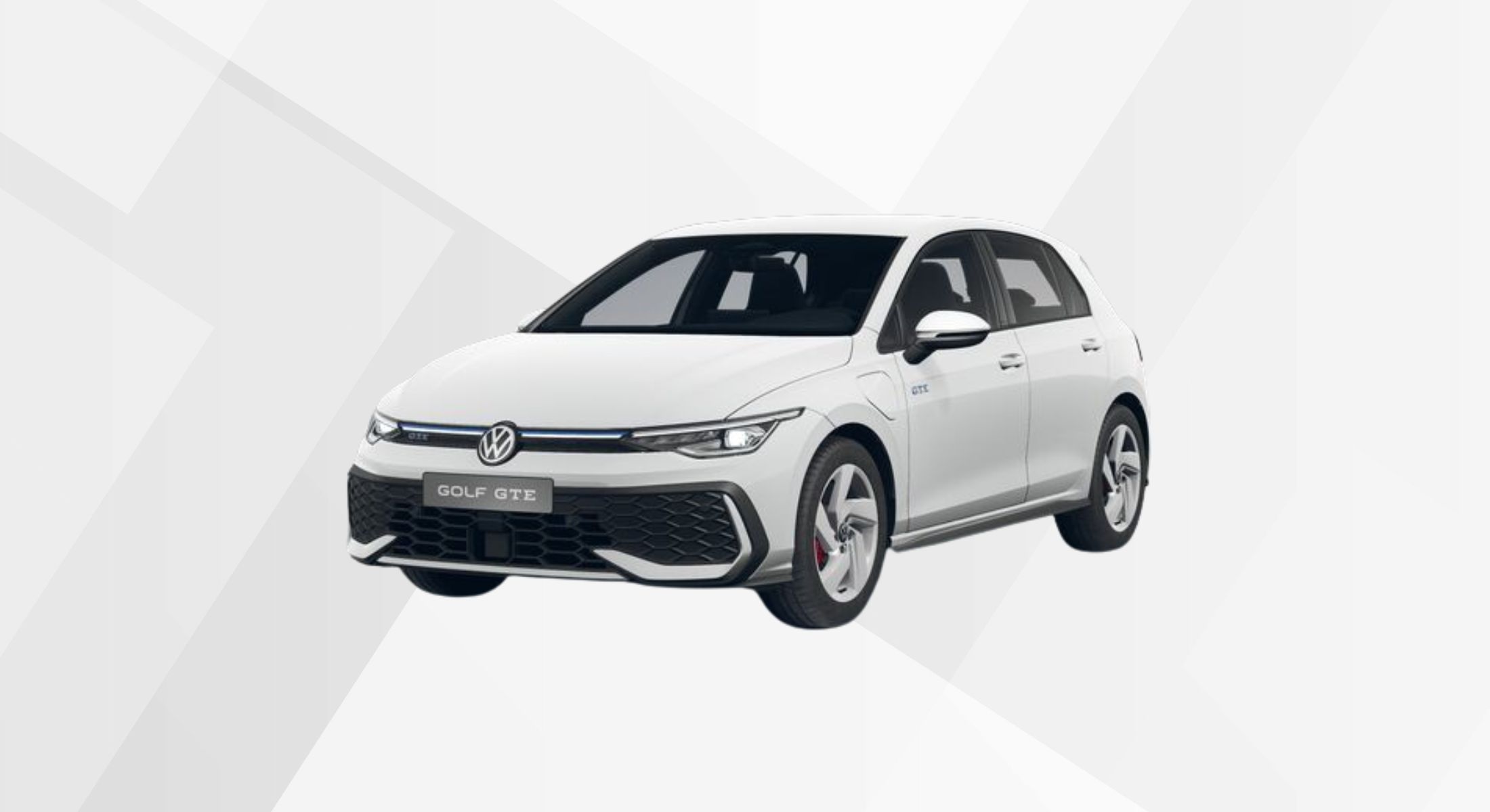 Der VW Golf GTE in der Farbe Pure White. 