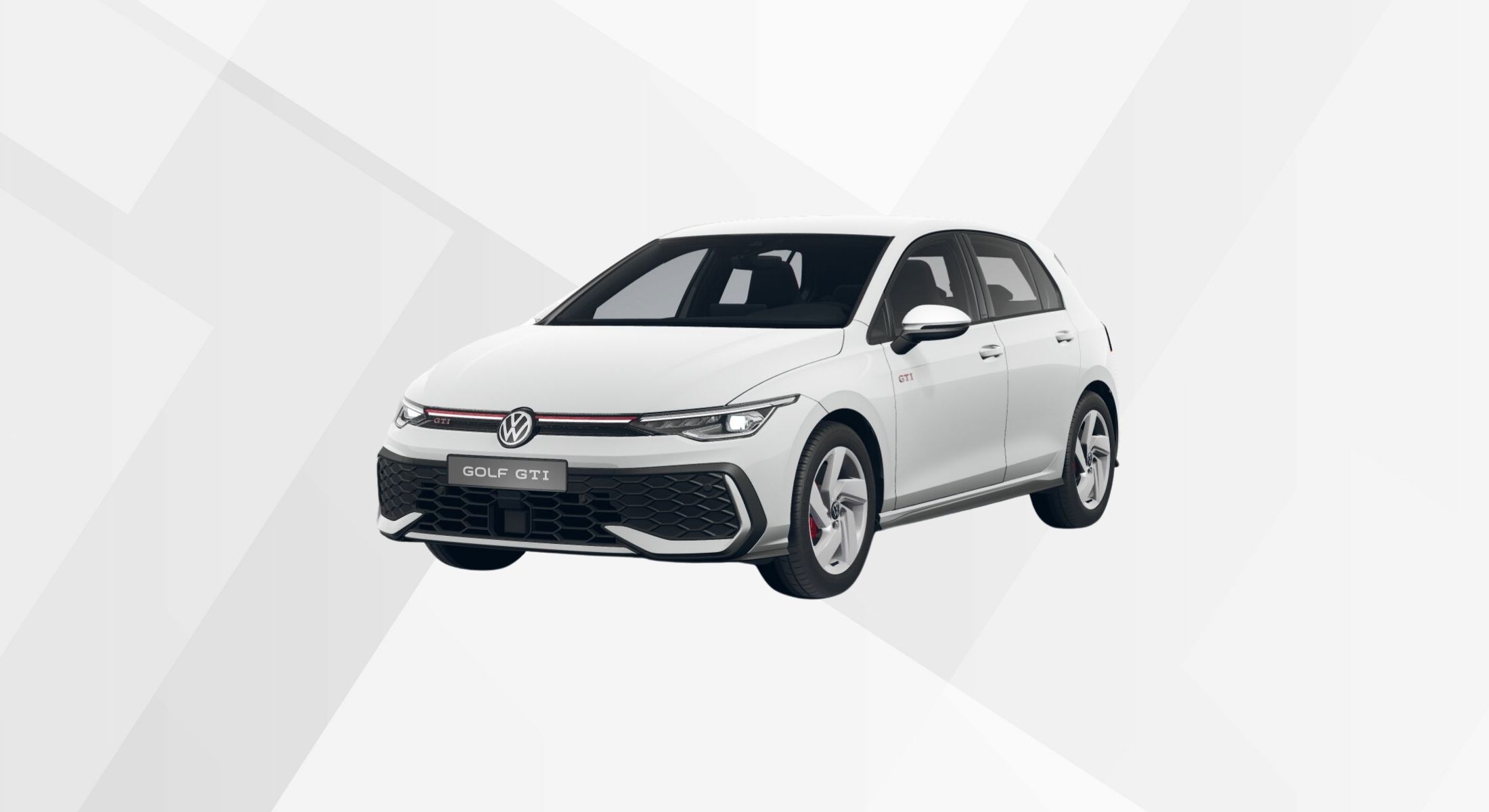 VW Golf GTI  in der Farbe Pure White.