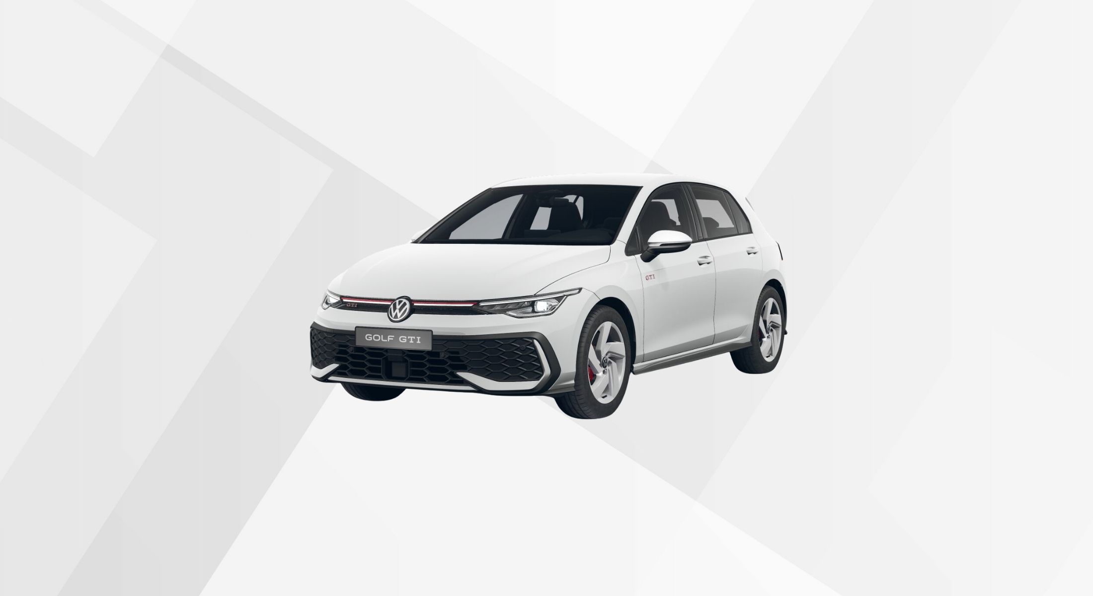 Der VW Golf GTI in der Farbe Pure White.