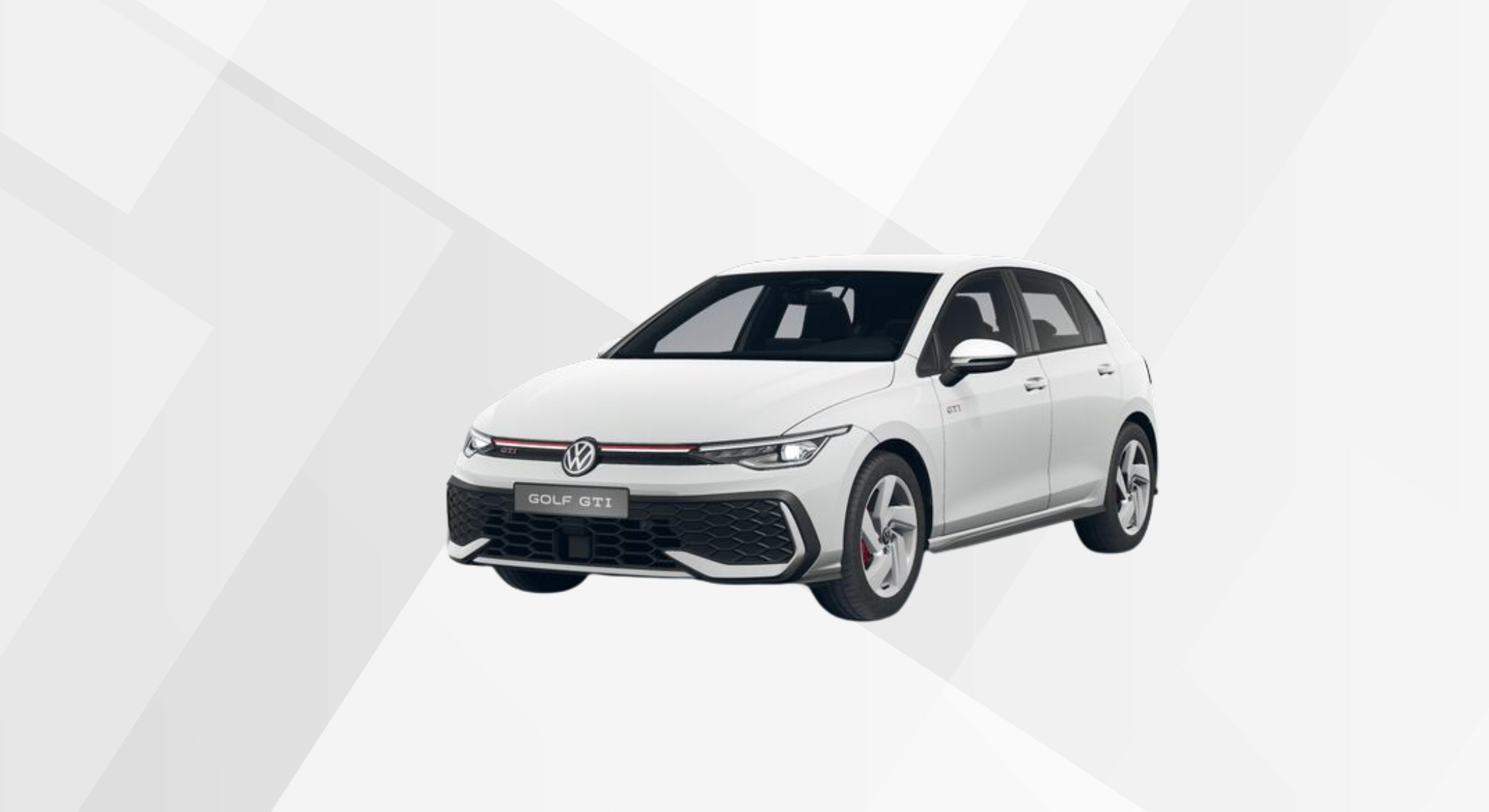 Der VW Golf GTI in der Farbe Pure White.