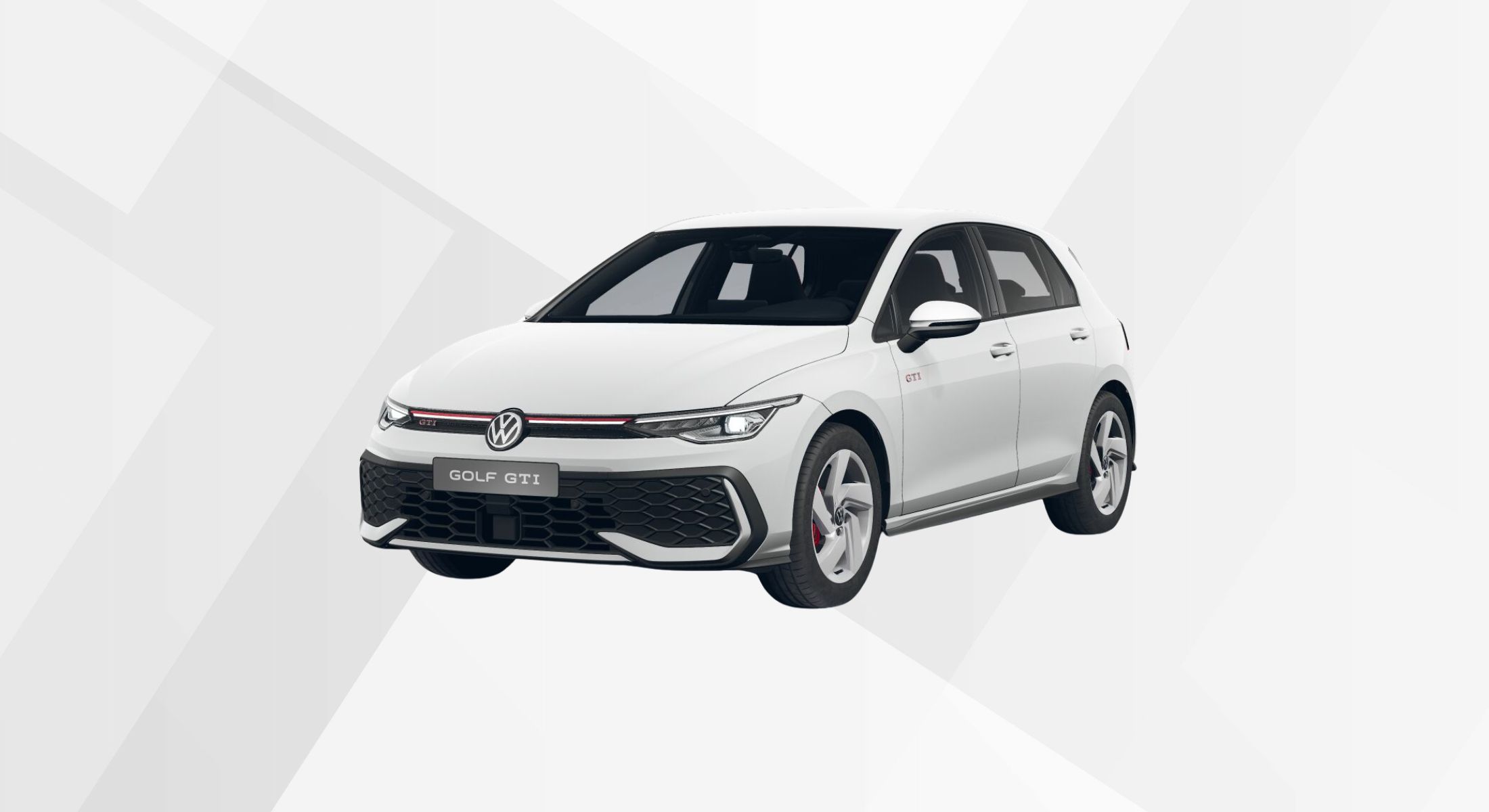 Der VW Golf GTI in der Farbe Pure White. 