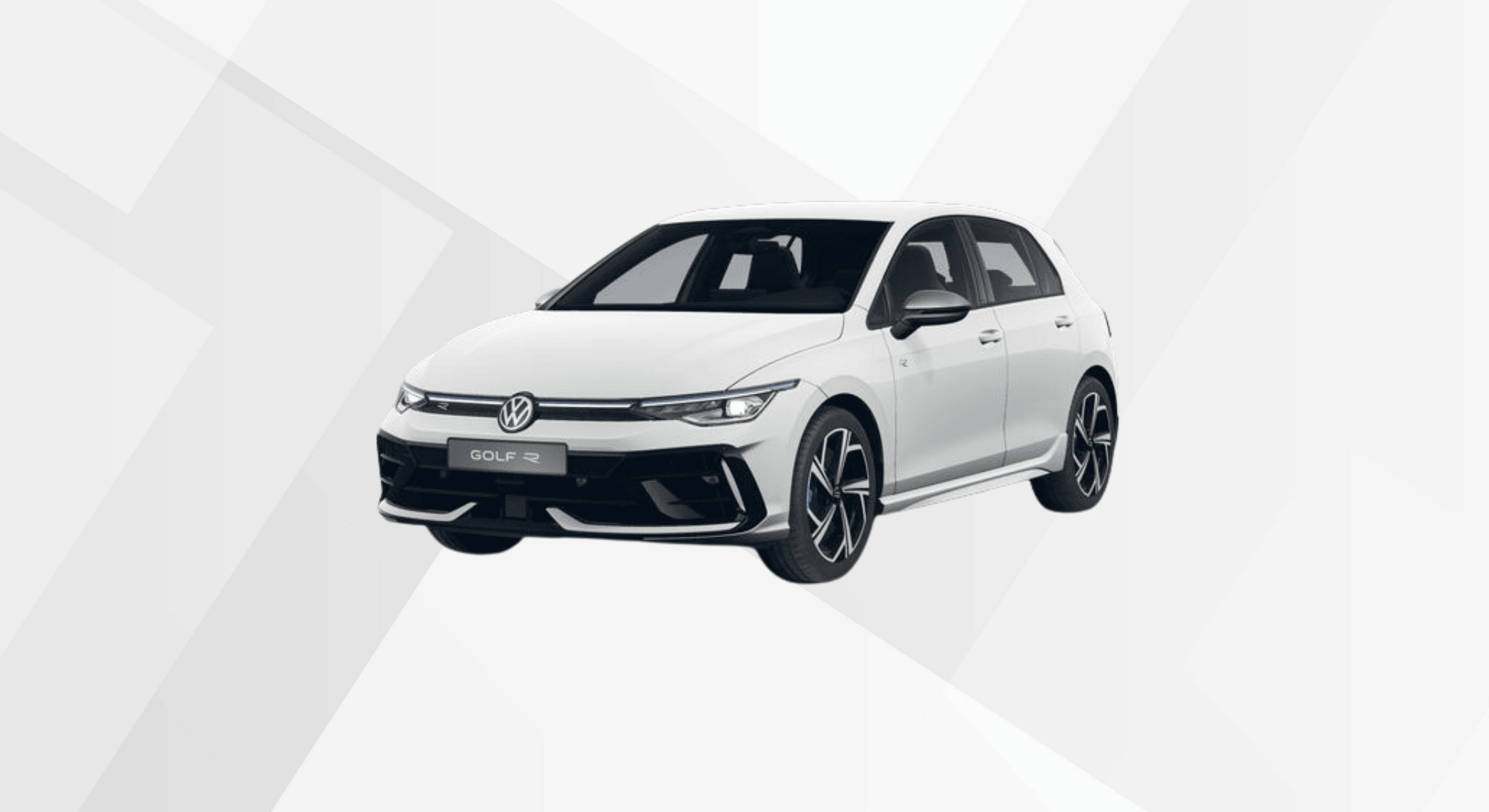 Der VW Golf R in der Farbe Pure White.