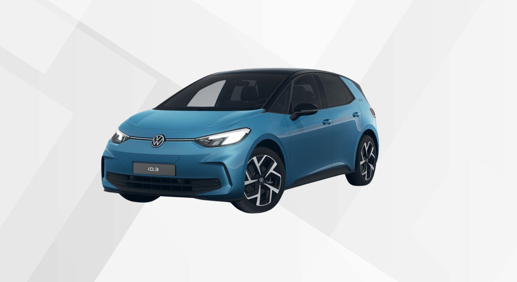 Der VW ID.3 Pure GOAL in der Farbe Costa Azul Metallic Schwarz.
