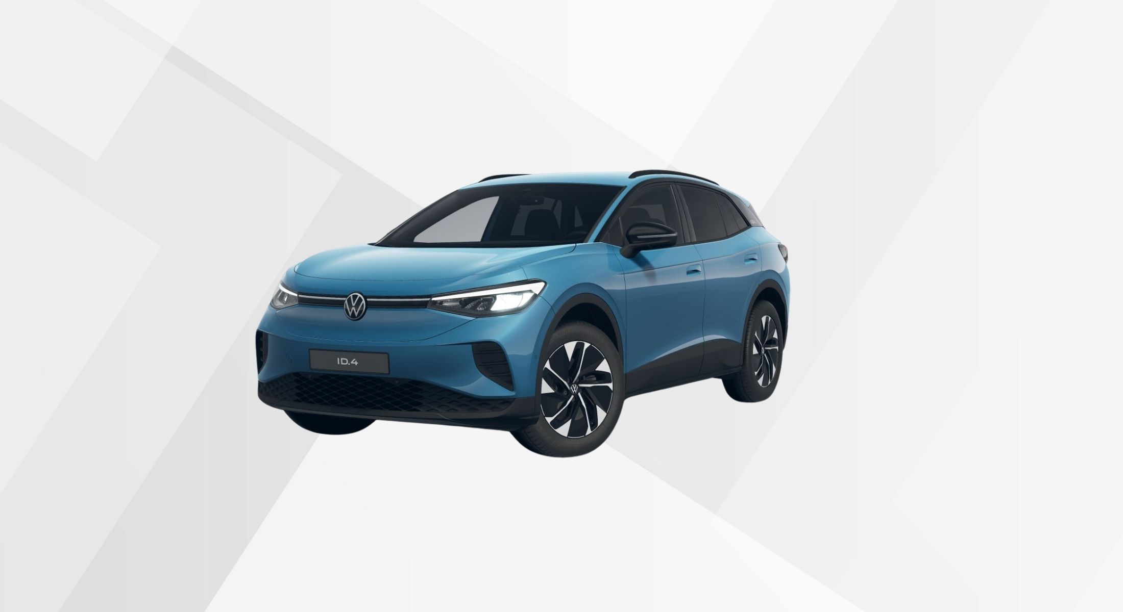 Der VW ID.4 Pure GOAL in der Farbe Costa Azul Metallic.