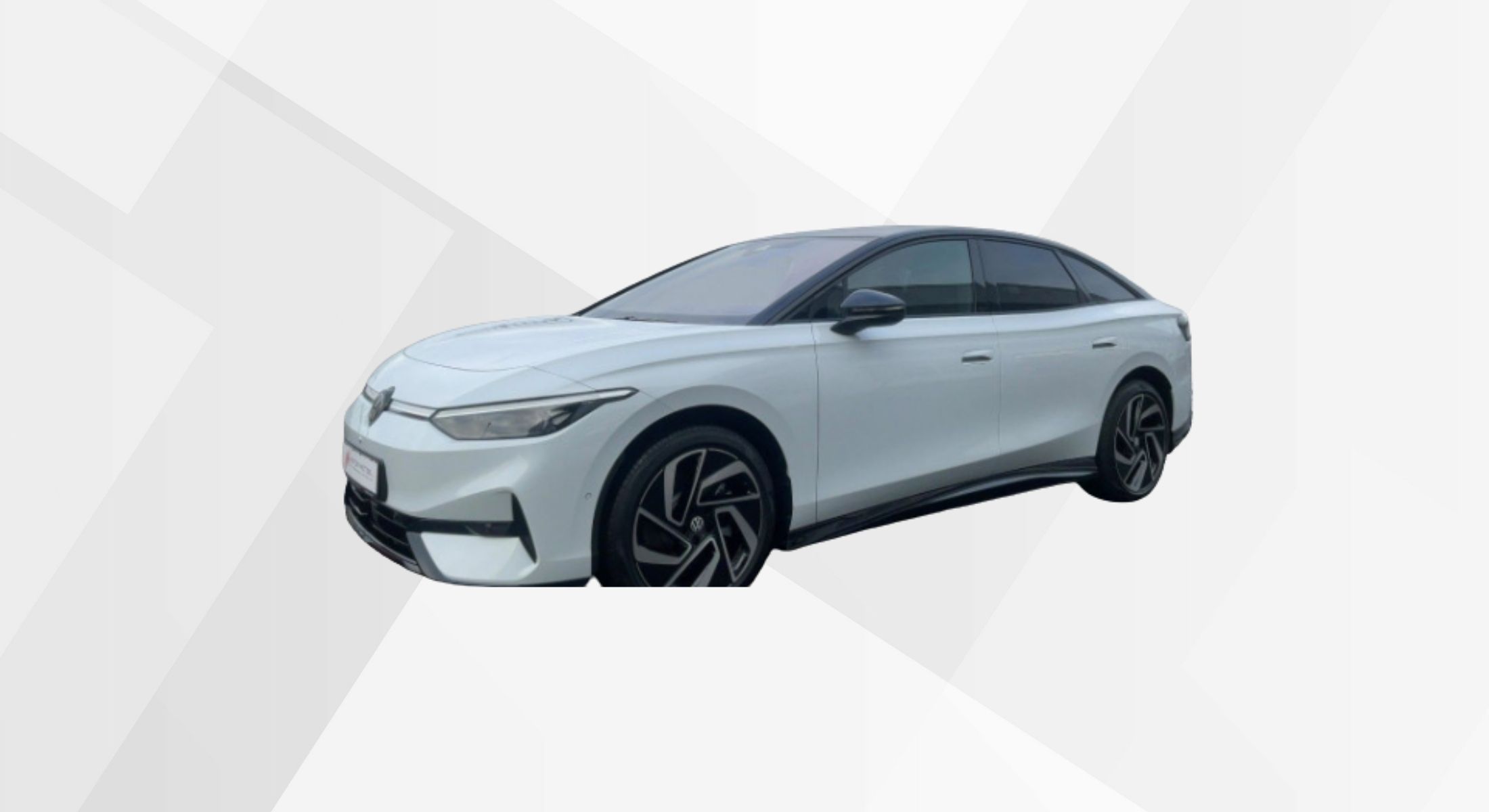 Der VW ID.7 Pro S in der Farbe Gletscherweiß Metallic / Schwarz Uni.