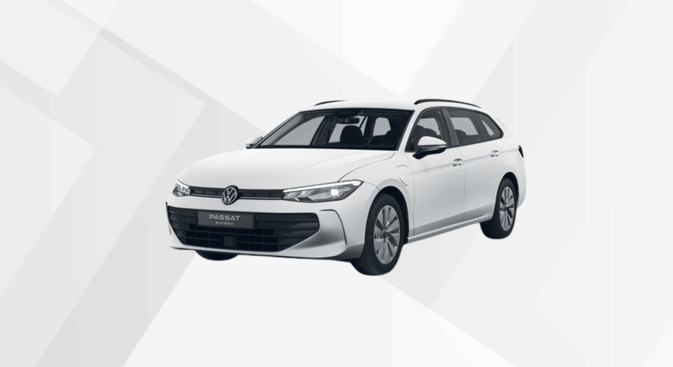 Der VW Passat eHybrid in der Farbe Pure White.