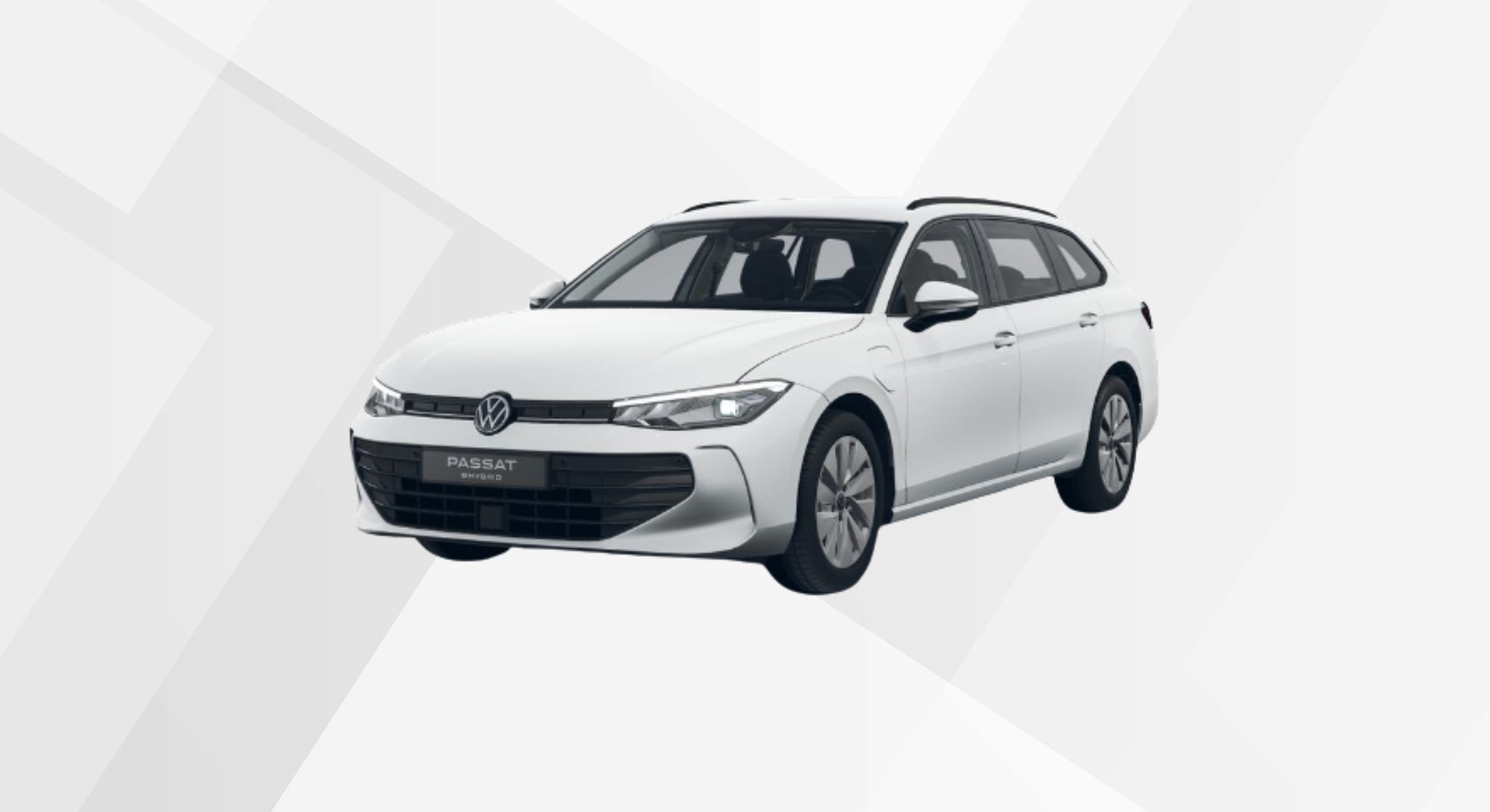 Der VW Passat eHybrid in der Farbe Pure White.