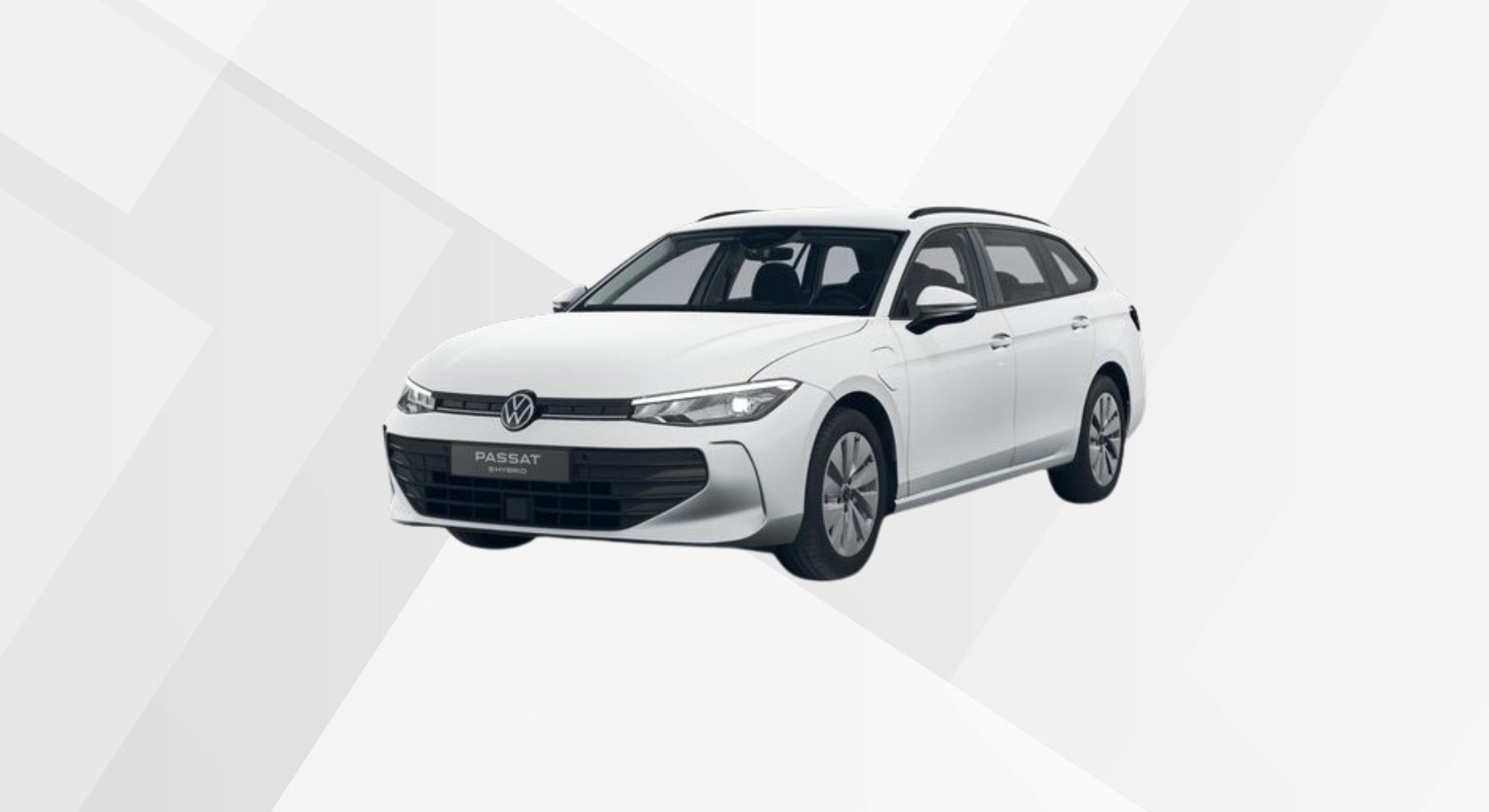 Der VW Passat eHybrid in Pure White.