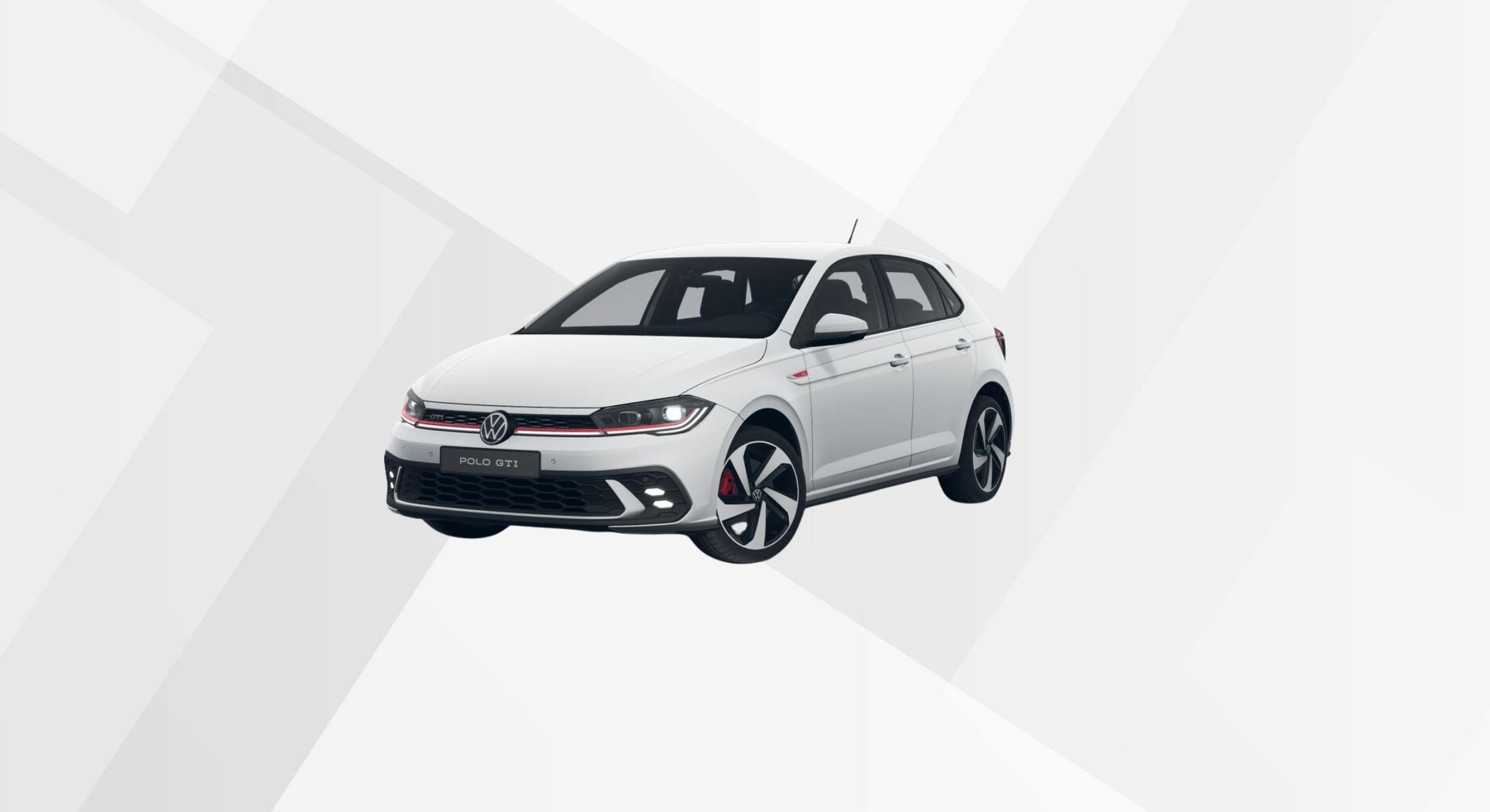 Der VW Polo GTI in der Farbe Pure White.