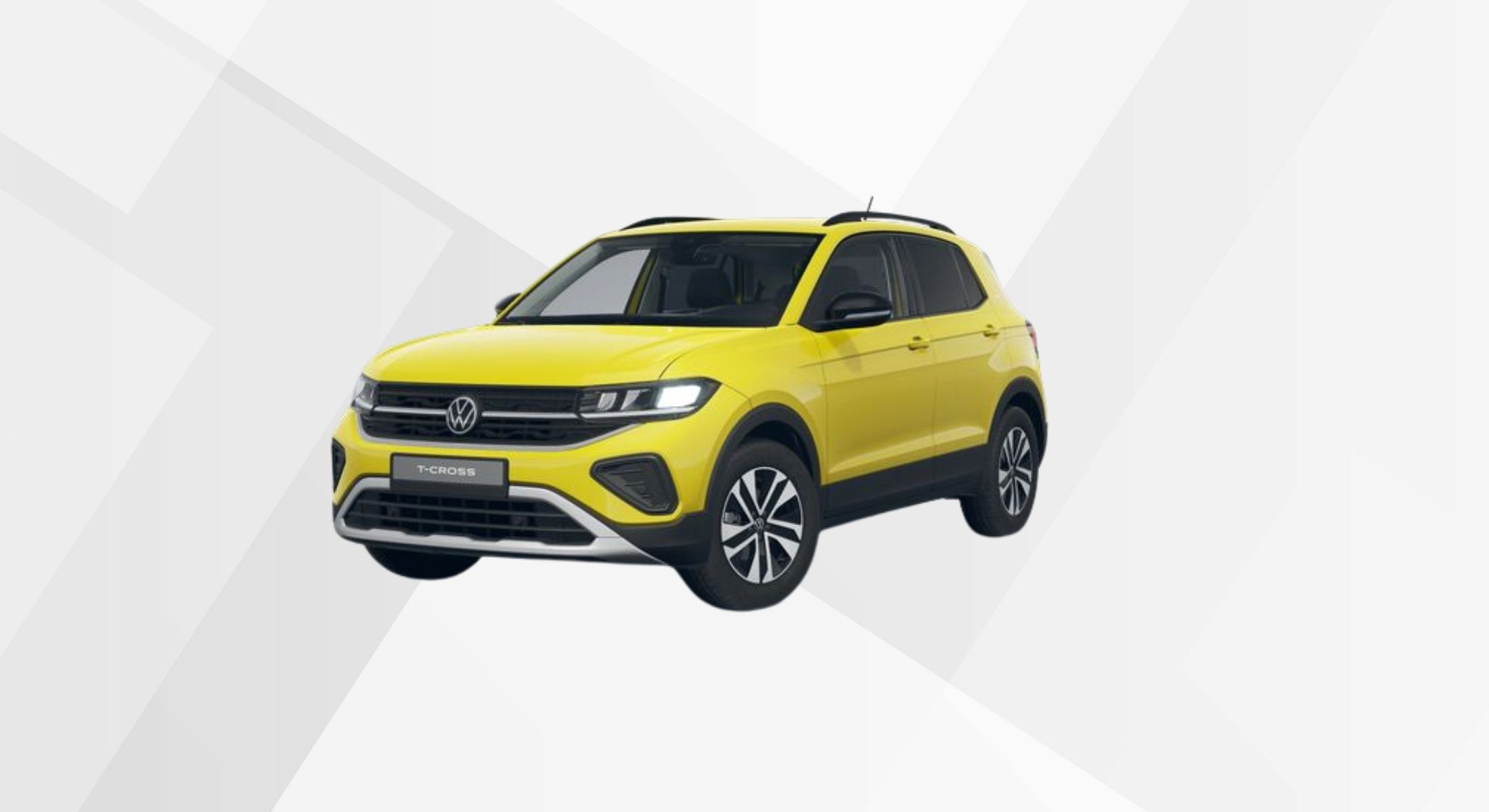Der VW T-Cross ENERGY in der Farbe Grape Yellow.