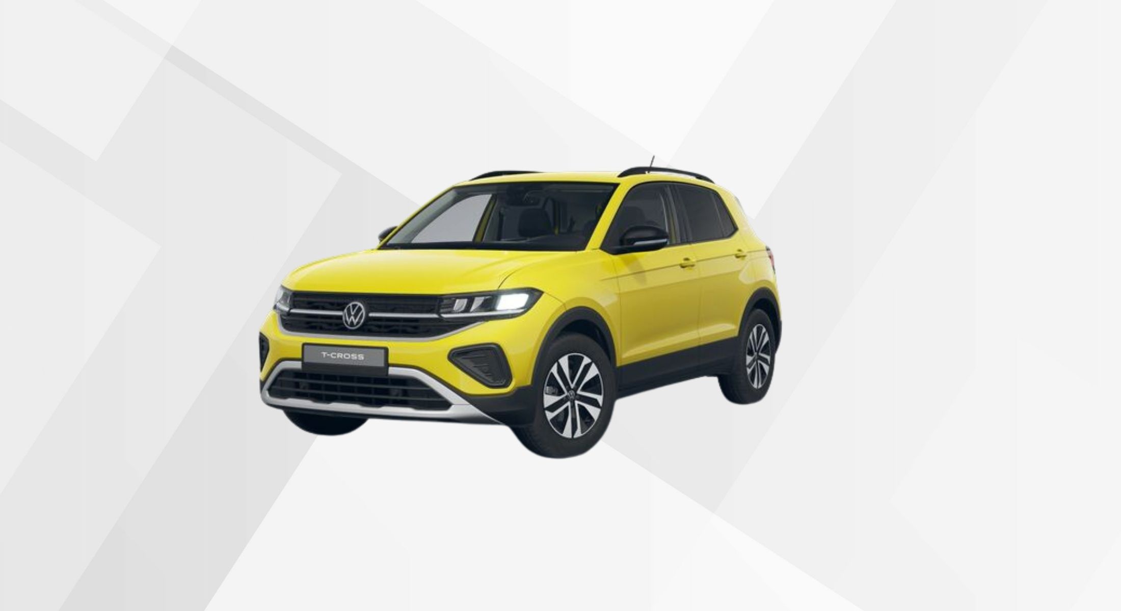 Der VW T-Cross ENERGY in der Farbe Grape Yellow.