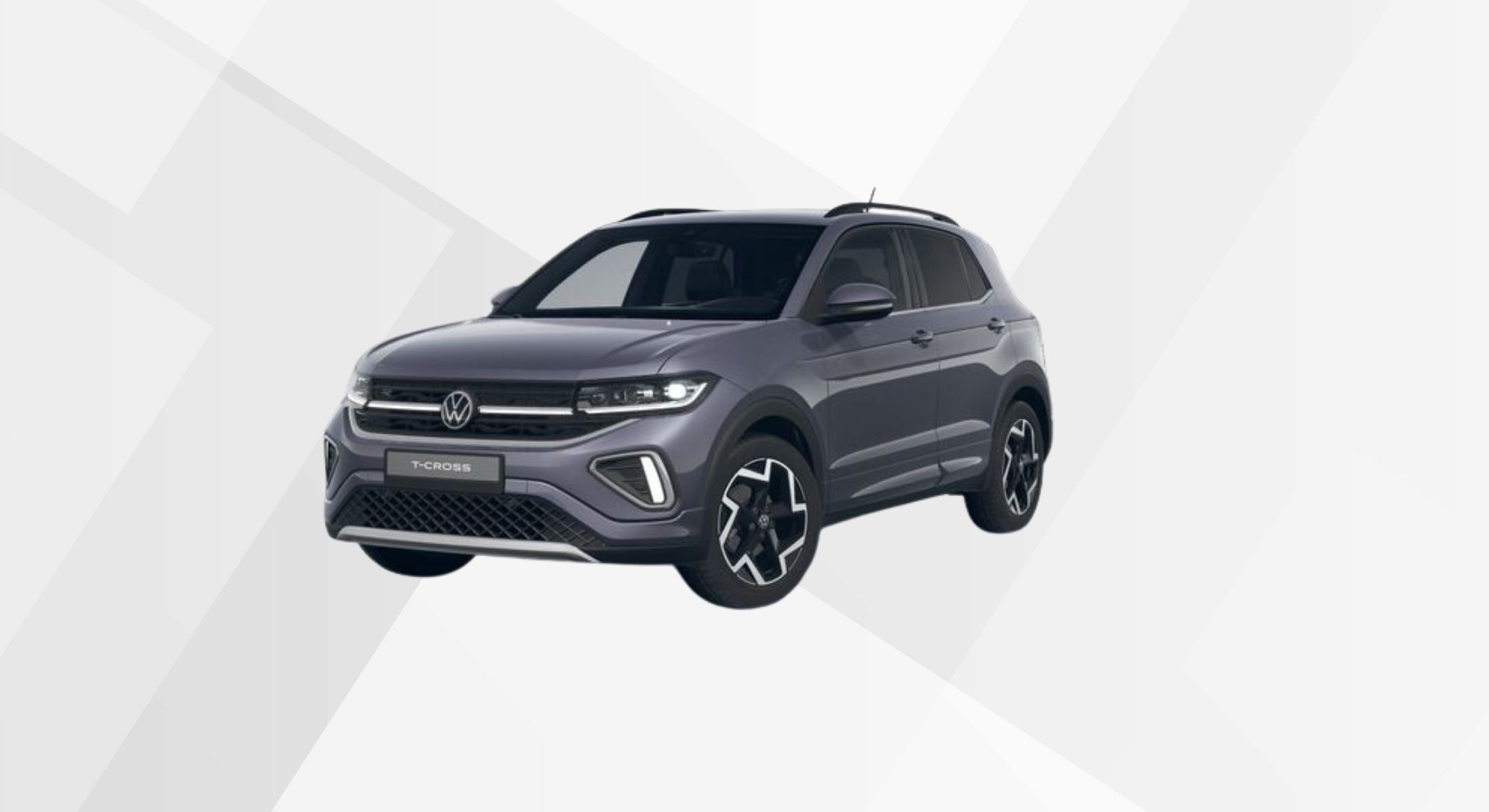 Der VW T-Cross R-Line in der Farbe Rauchgrau Metallic.