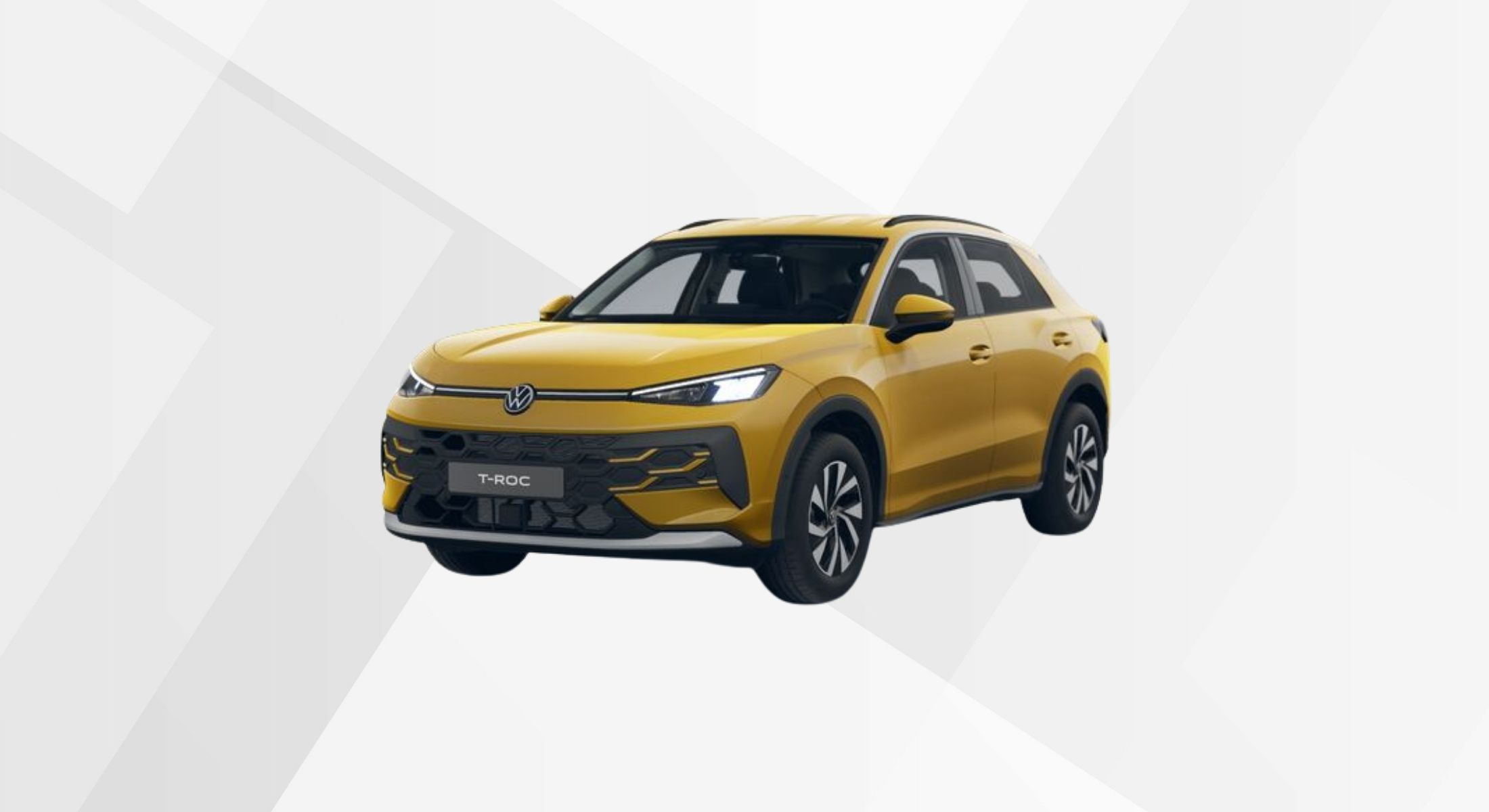 Der VW T-Roc Life in der Farbe Canary Yellow.