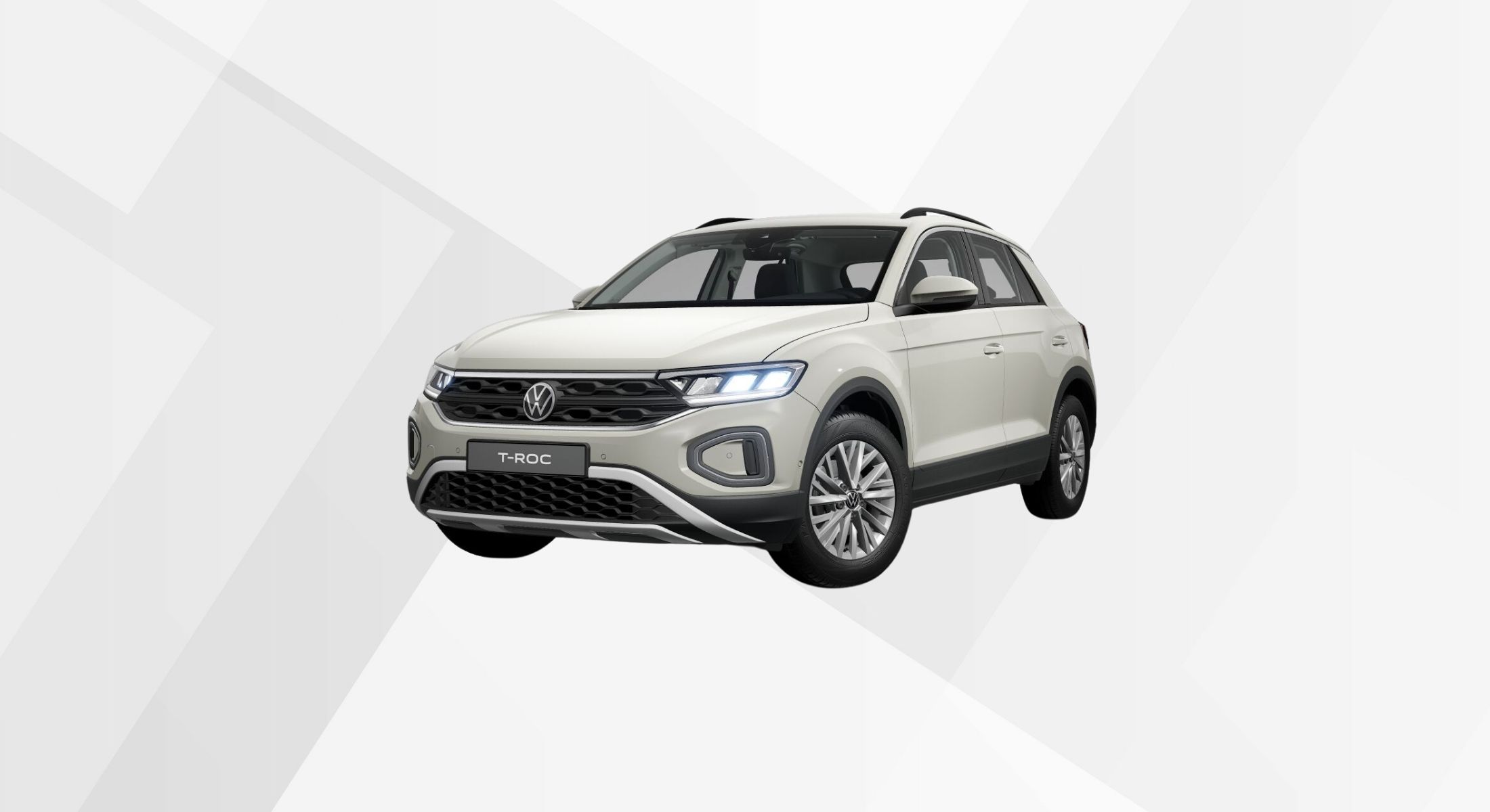 Der VW T-Roc Life in der Farbe Ascotgrau.