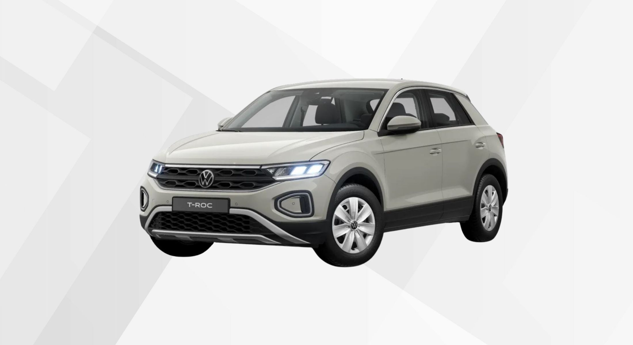 Der VW T-Roc in der Farbe Ascotgrau.