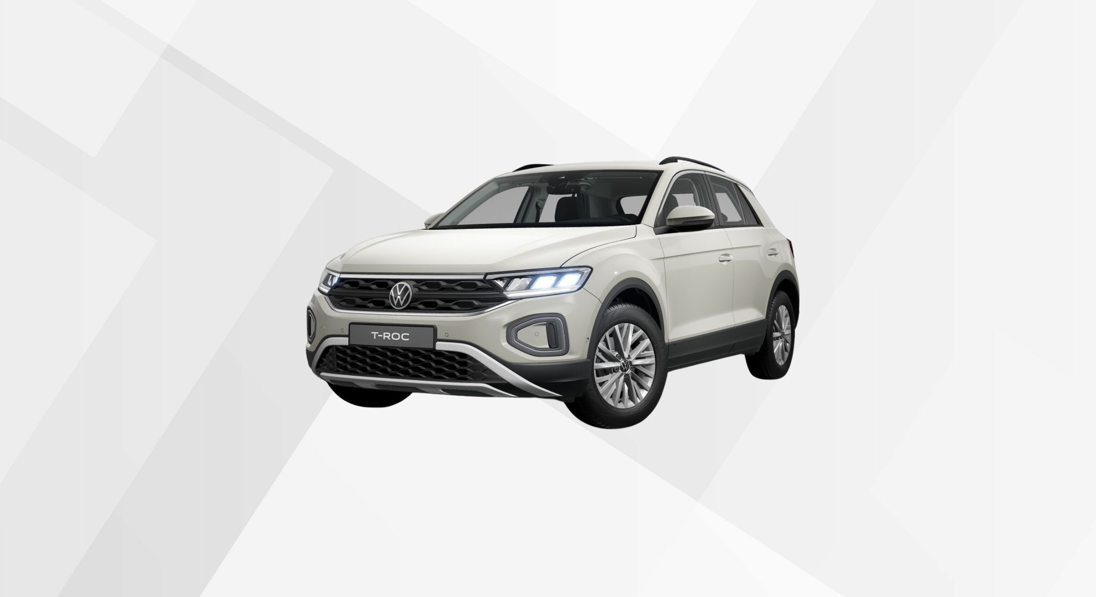 Der VW T-Roc Life in der Farbe Ascotgrau.