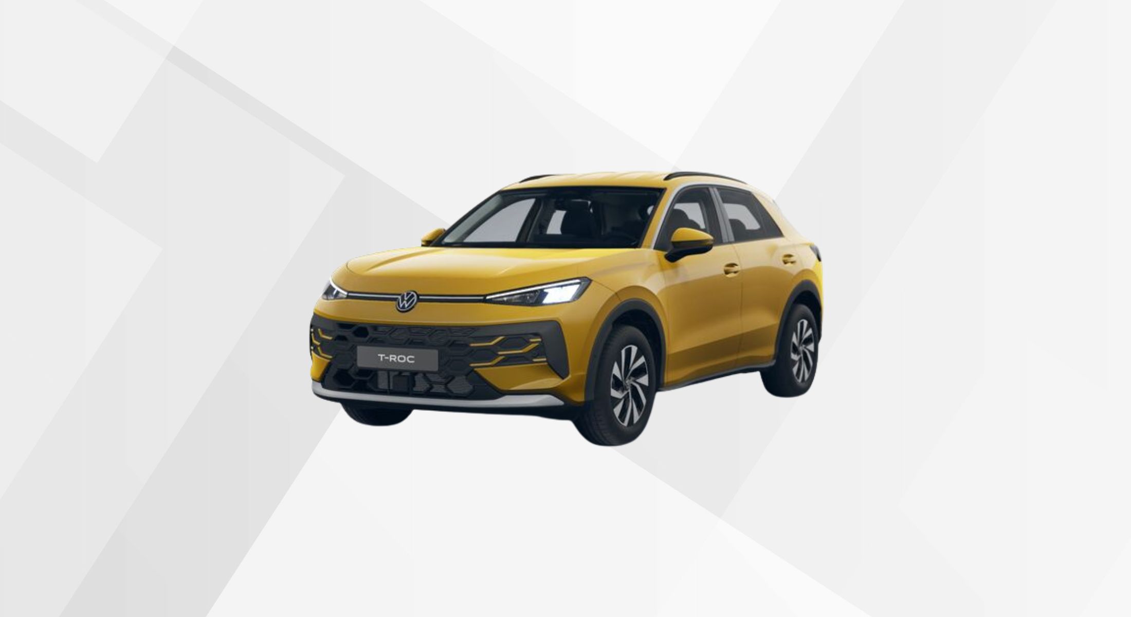Der VW T-Roc Life in der Farbe Canary Yellow.