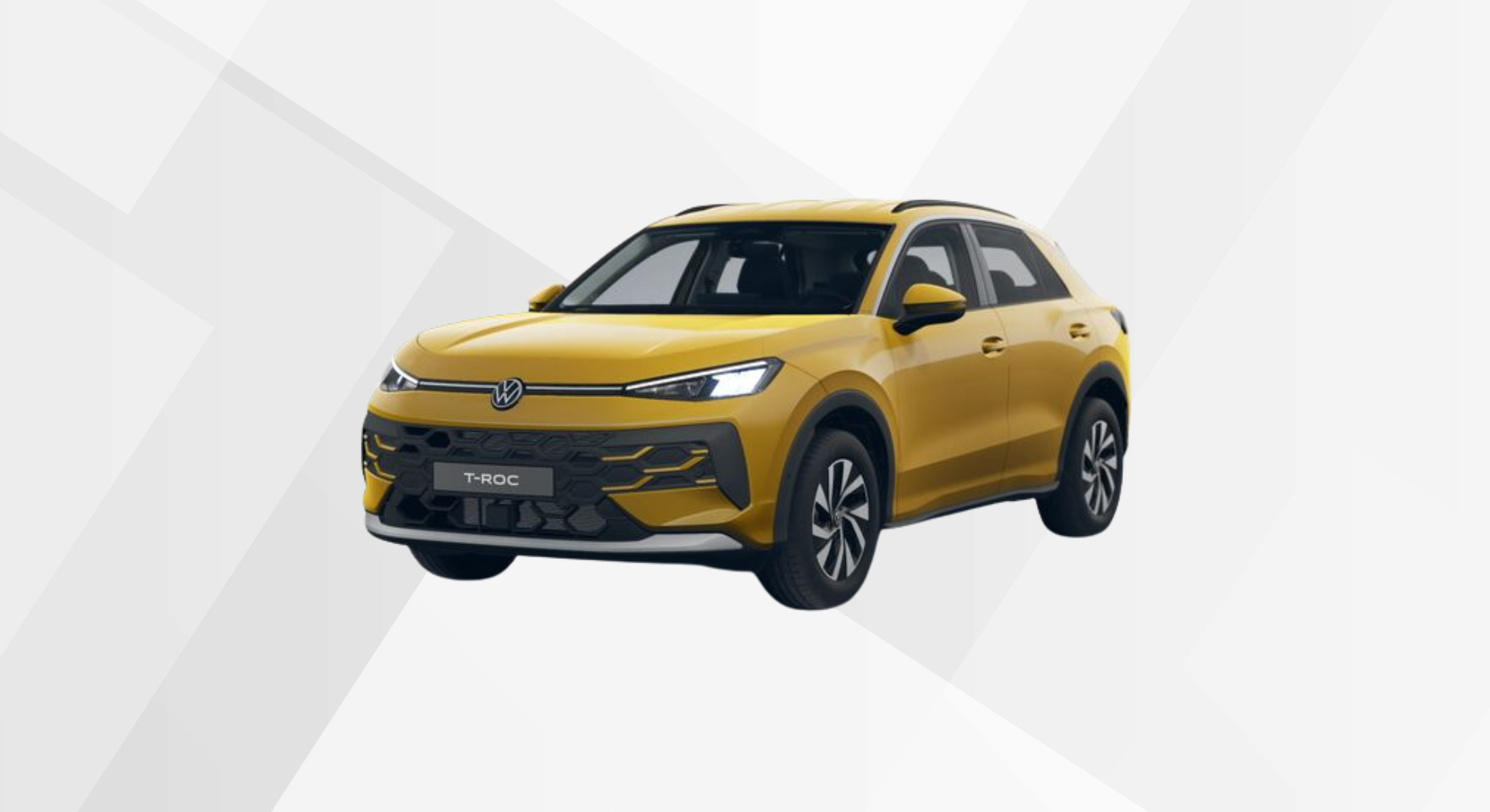 Der VW T-Roc Life in der Farbe Canary Yellow.