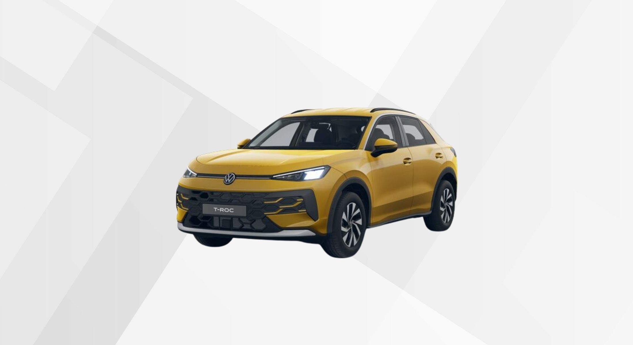Der VW T-Roc Life in der Farbe Canary Yellow.