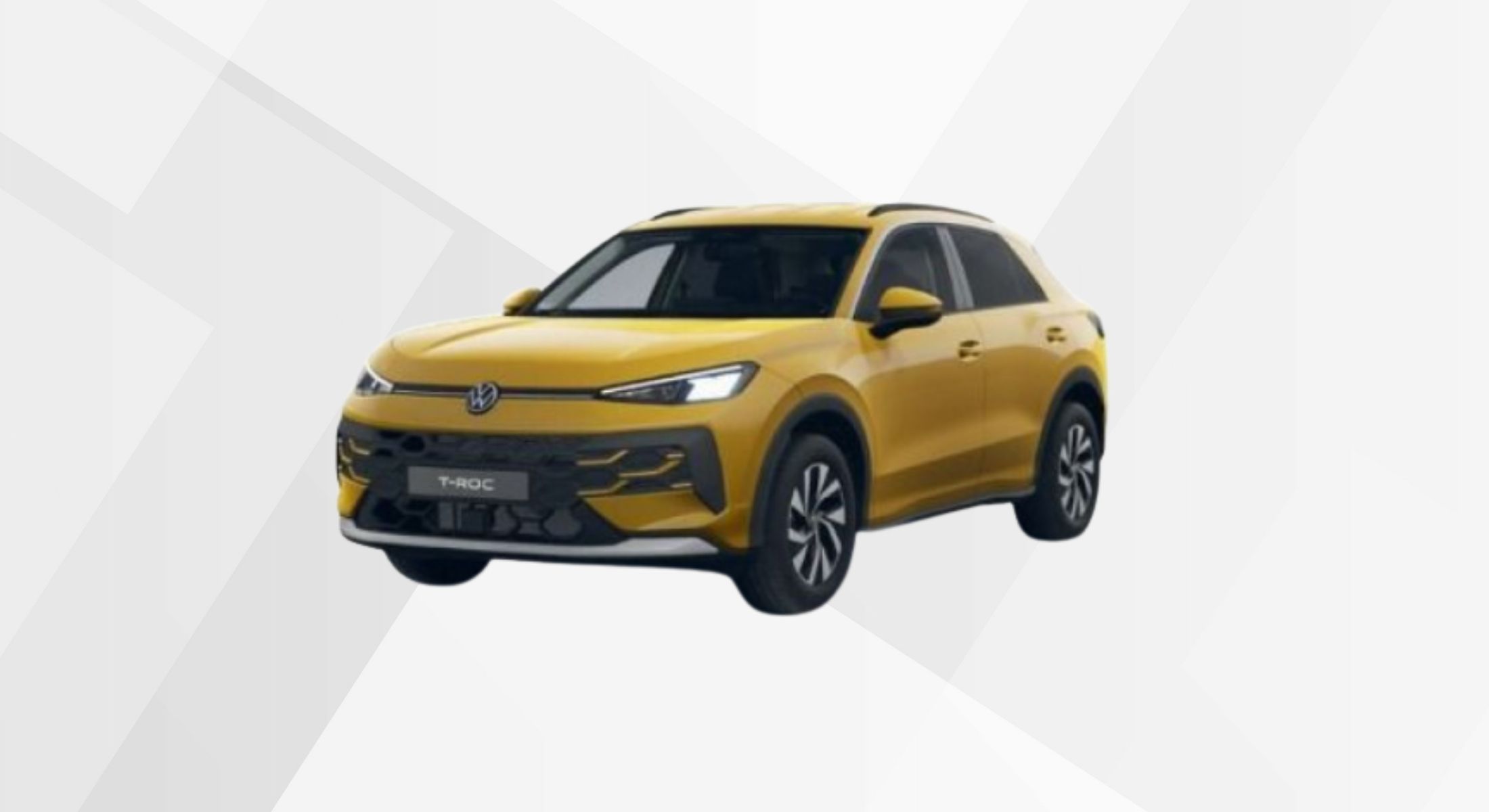 Der VW T-Roc Life in der Farbe Canary Yellow Uni.