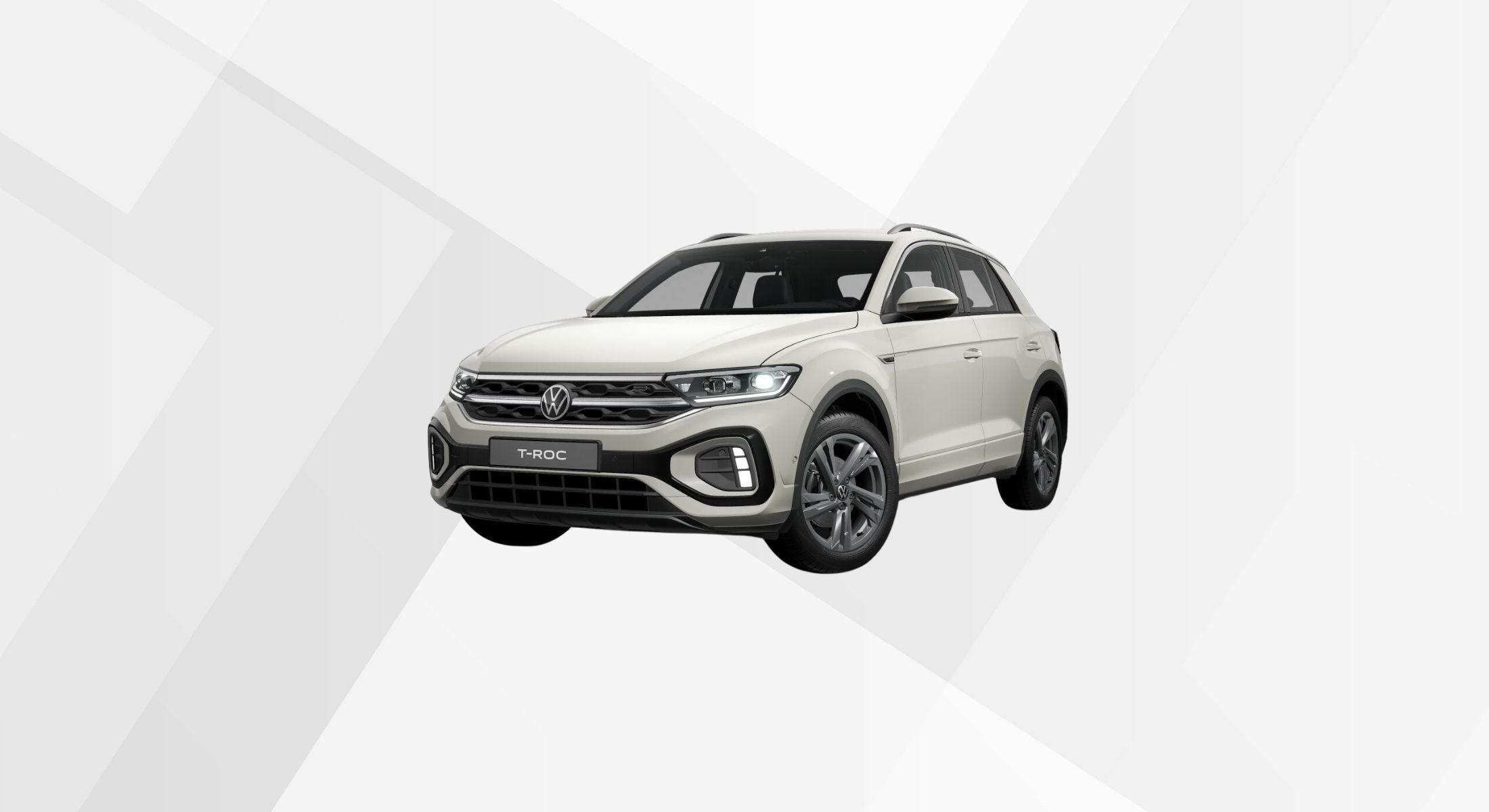 Der VW T-Roc R-Line in der Farbe Ascotgrau.