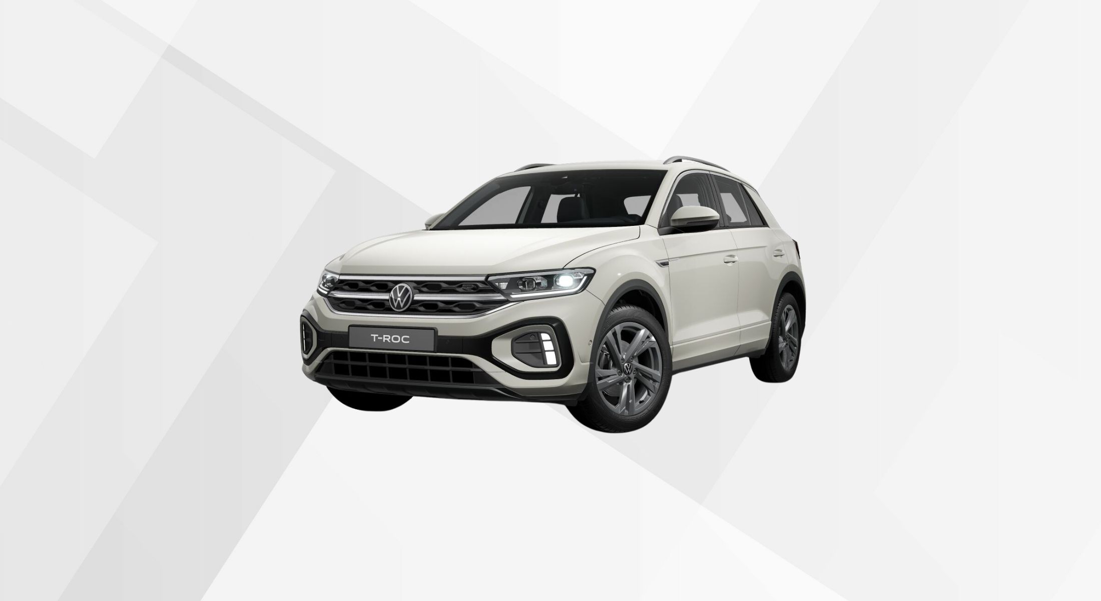 Der T-Roc R-Line in der Farbe Ascotgrau.