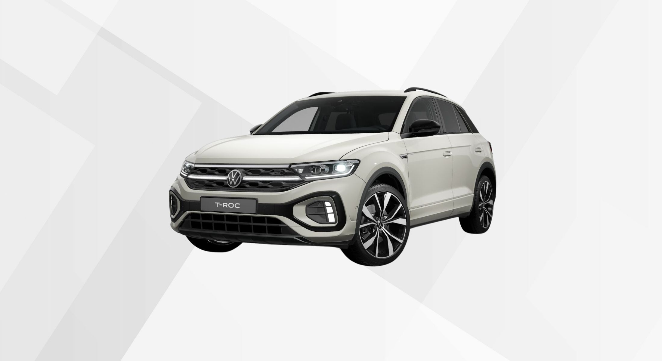 Der T-Roc R-Line in der Farbe Ascotgrau.