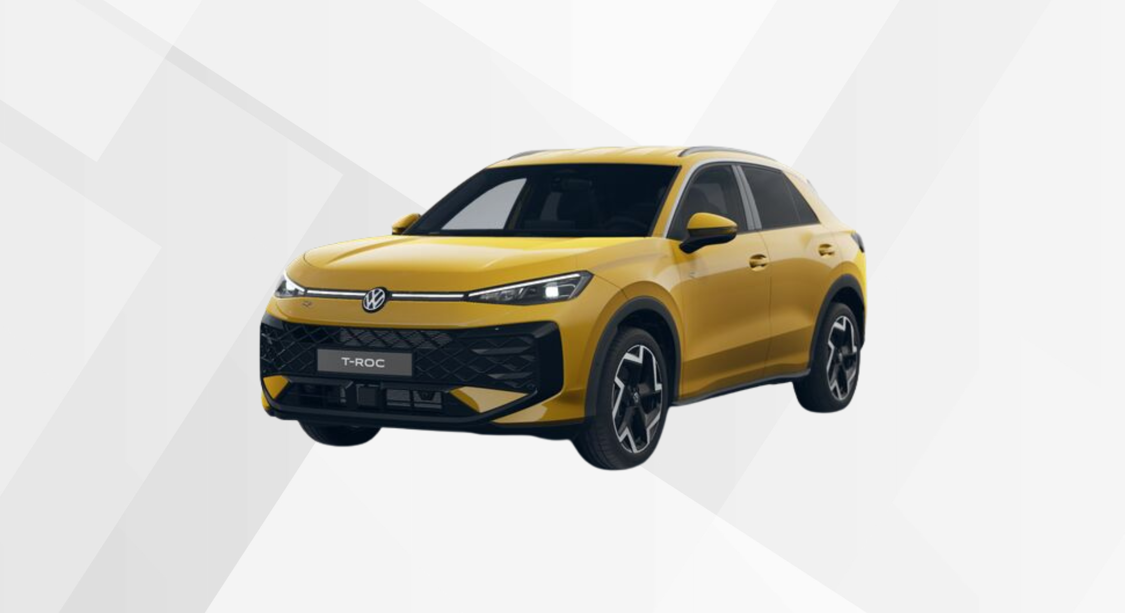 Der VW T-Roc R-Line in der Farbe Canary Yellow.