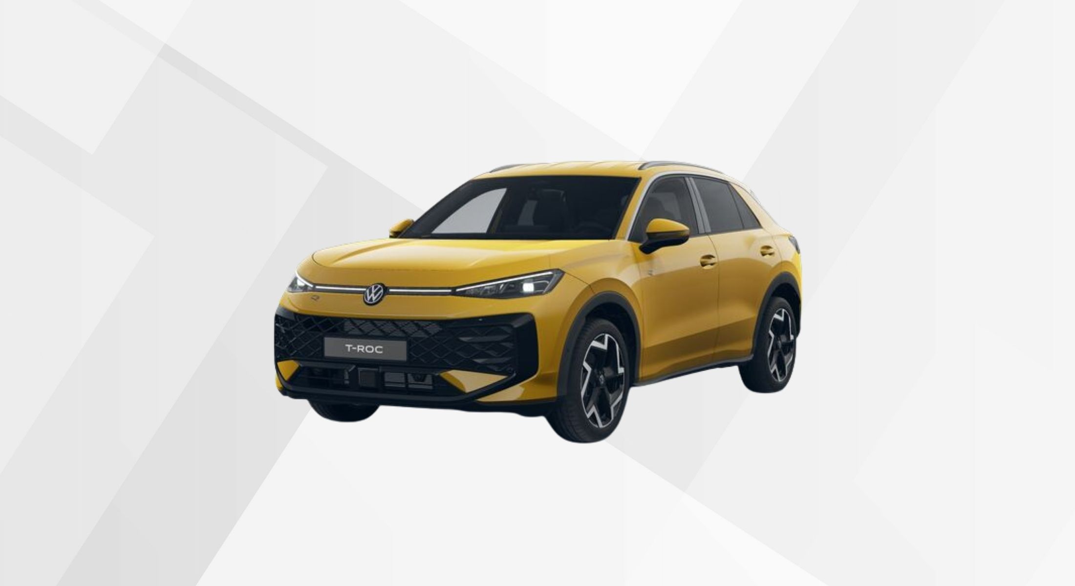 Der VW T-Roc R-Line in der Farbe Canary Yellow.