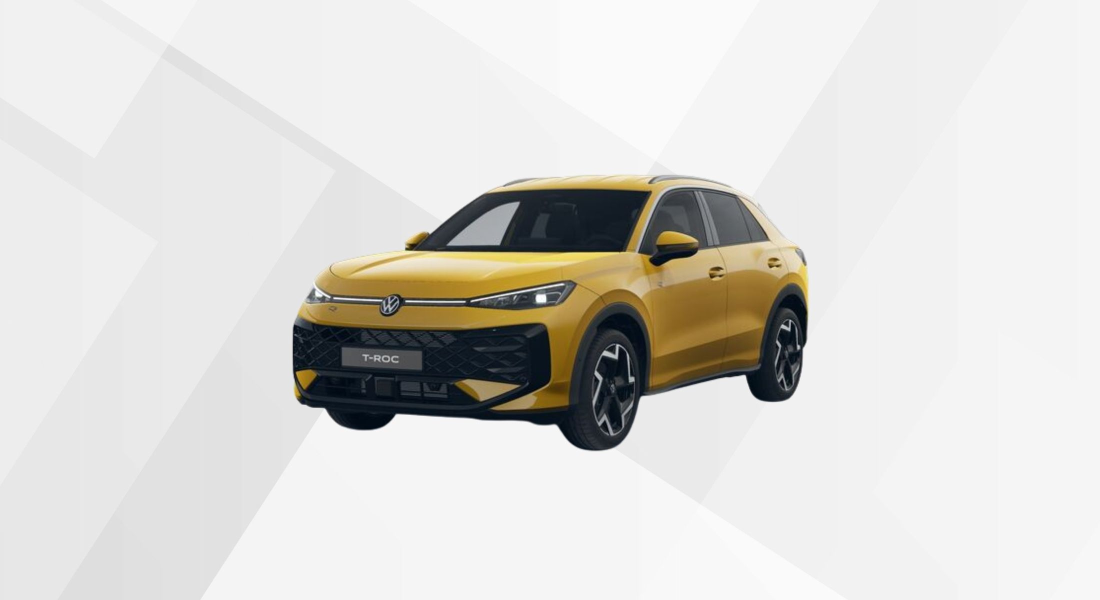 Der VW T-Roc R-Line in der Farbe Canary Yellow.