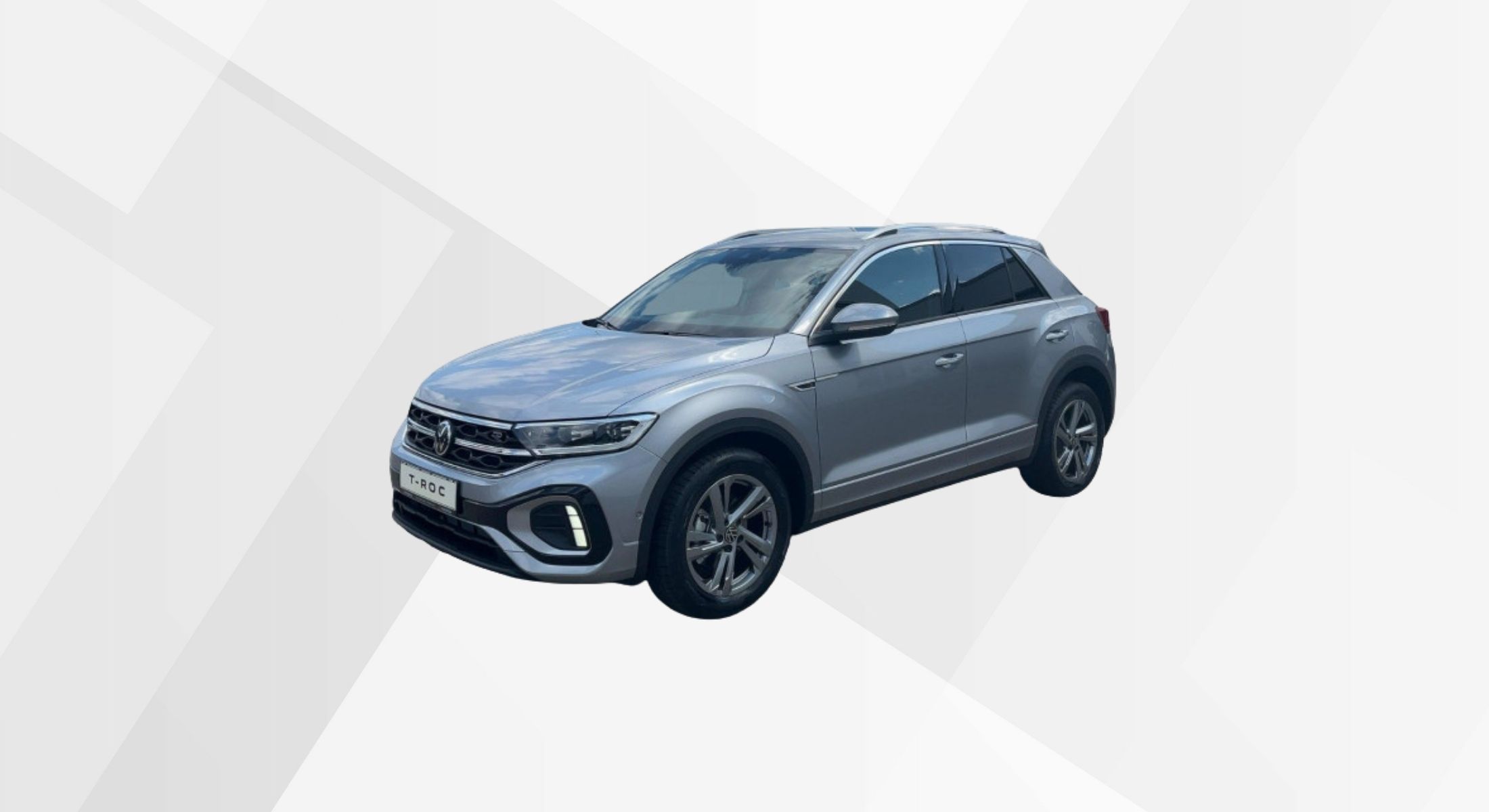 Der VW T-Roc R-Line in der Farbe Pyritsilber Metallic