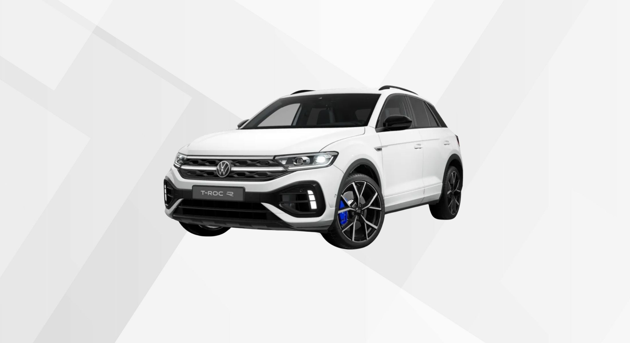 Der VW T-Roc R in der Farbe Pure White.